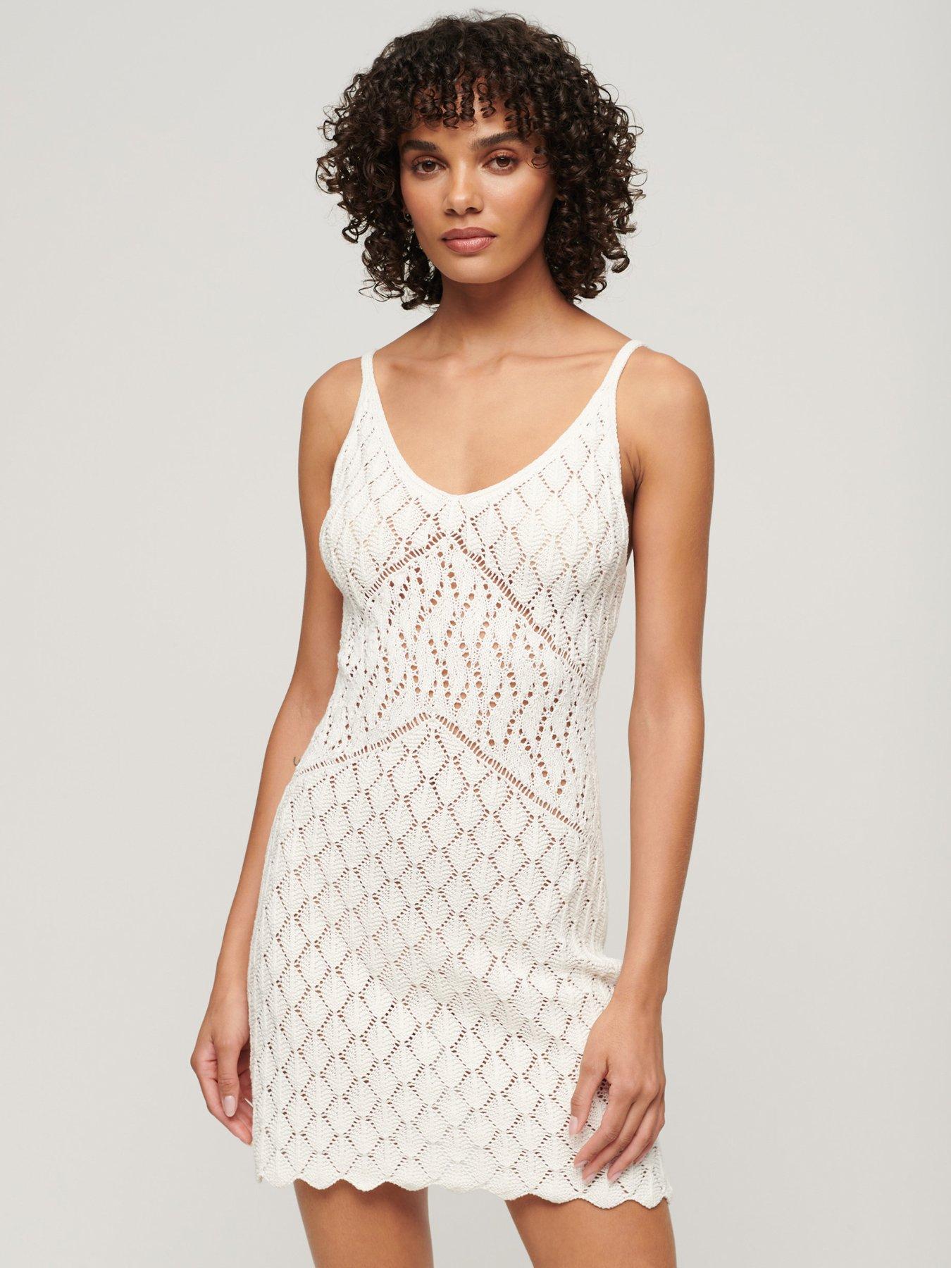 superdry-crochet-cami-mini-dress-white