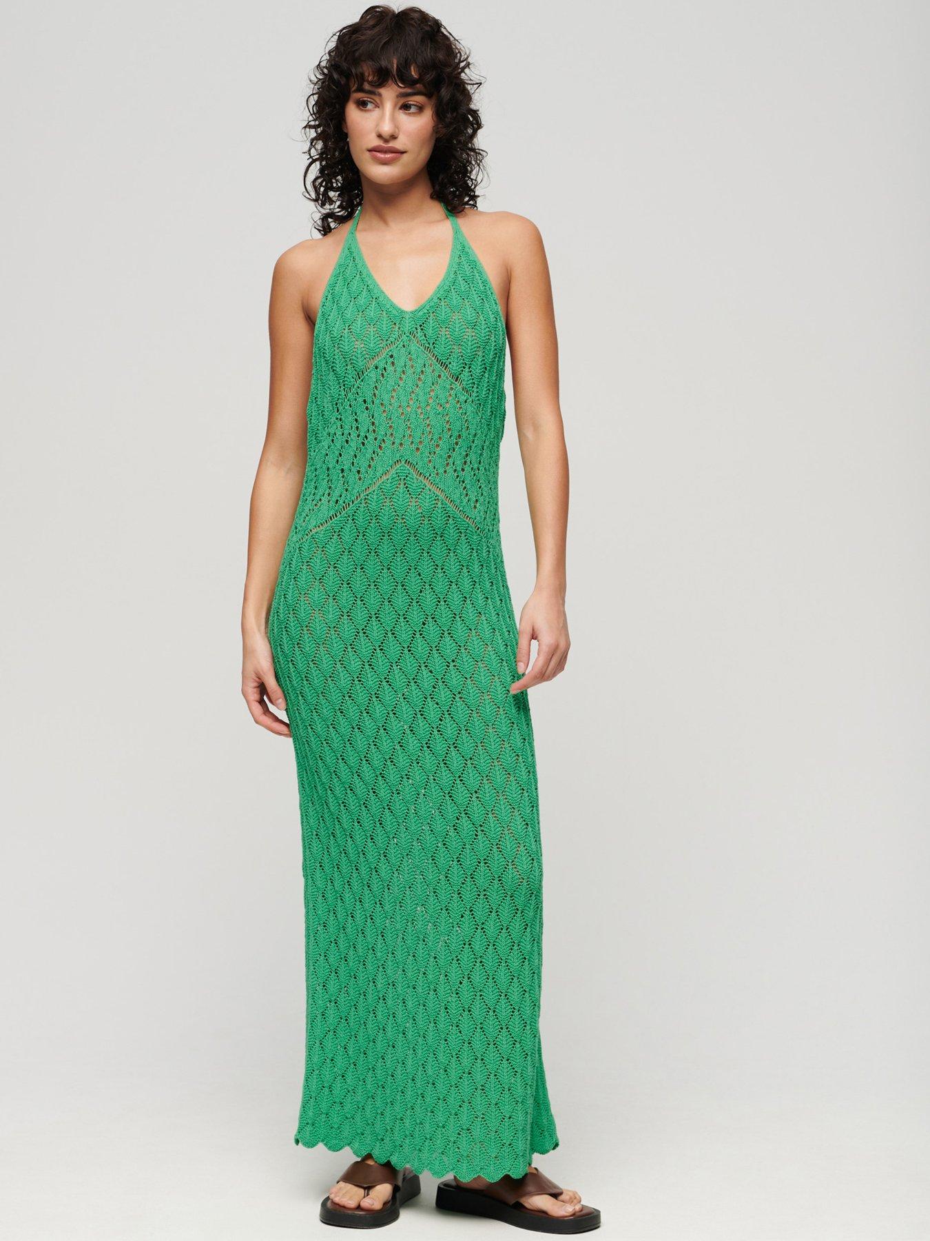 superdry-crochet-halter-maxi-dress-green