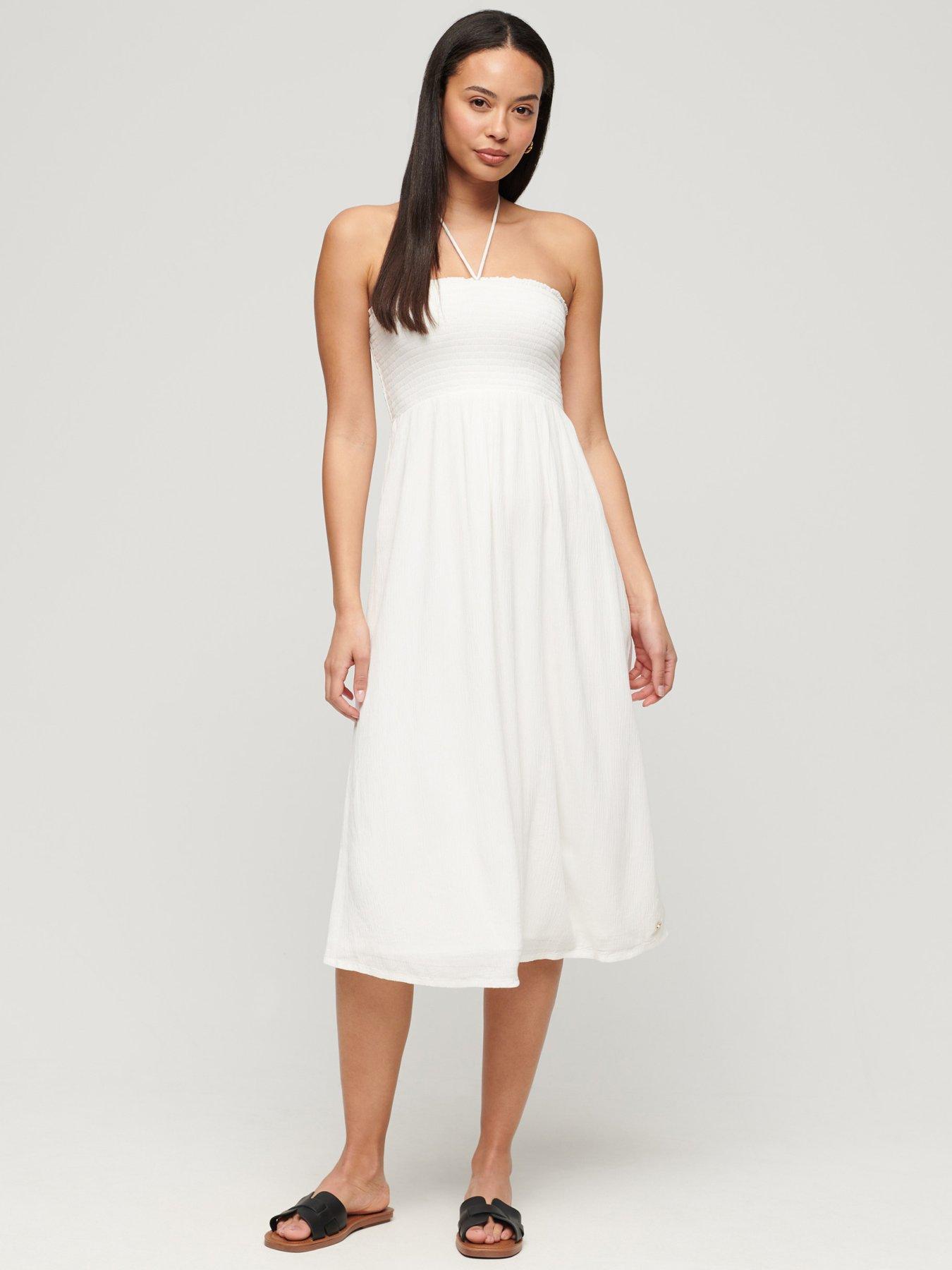 superdry-smocked-midi-beach-dress-creamback