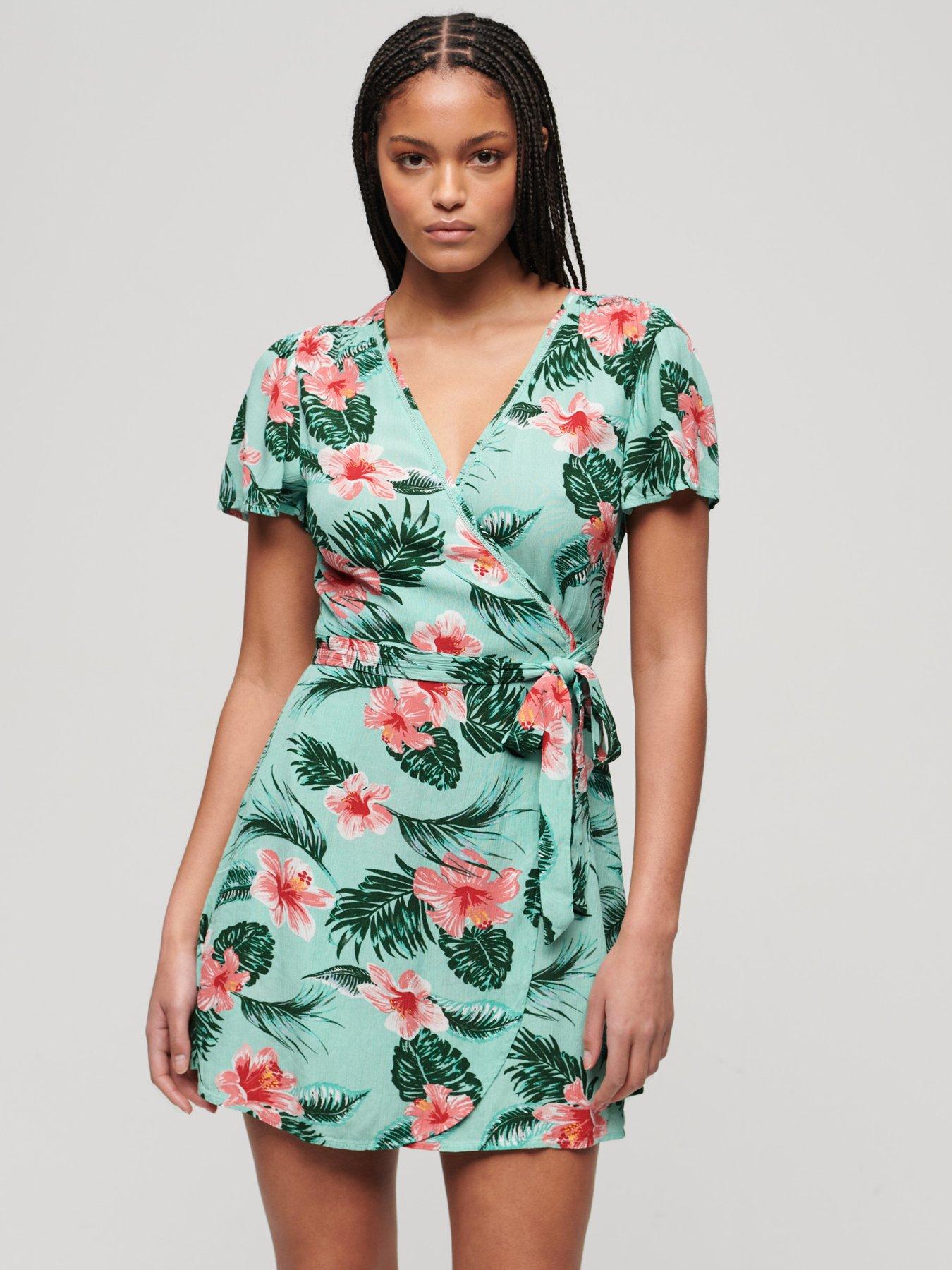 superdry-printed-mini-wrap-dress-mint