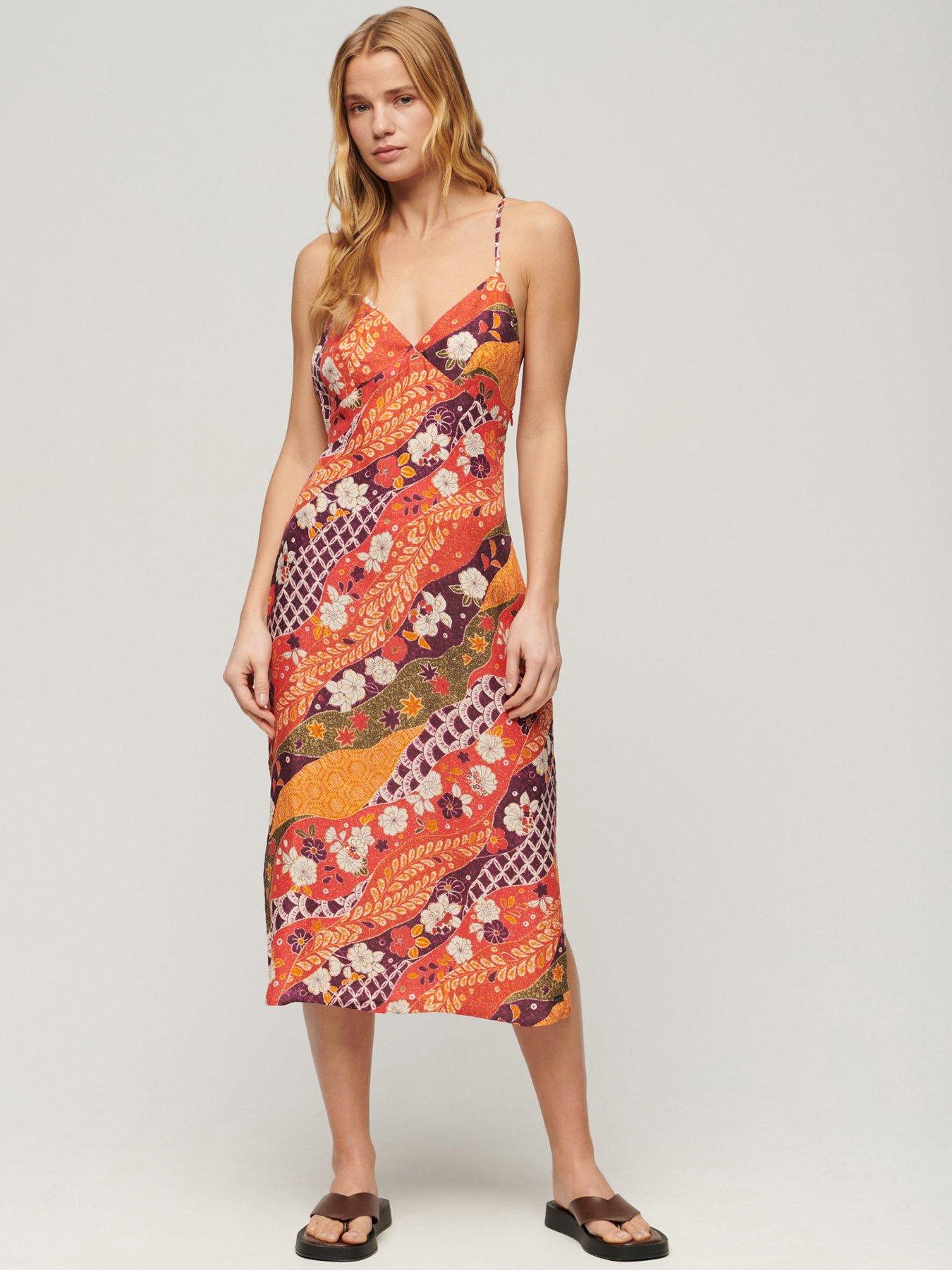 superdry-printed-midi-slip-cami-dress-red