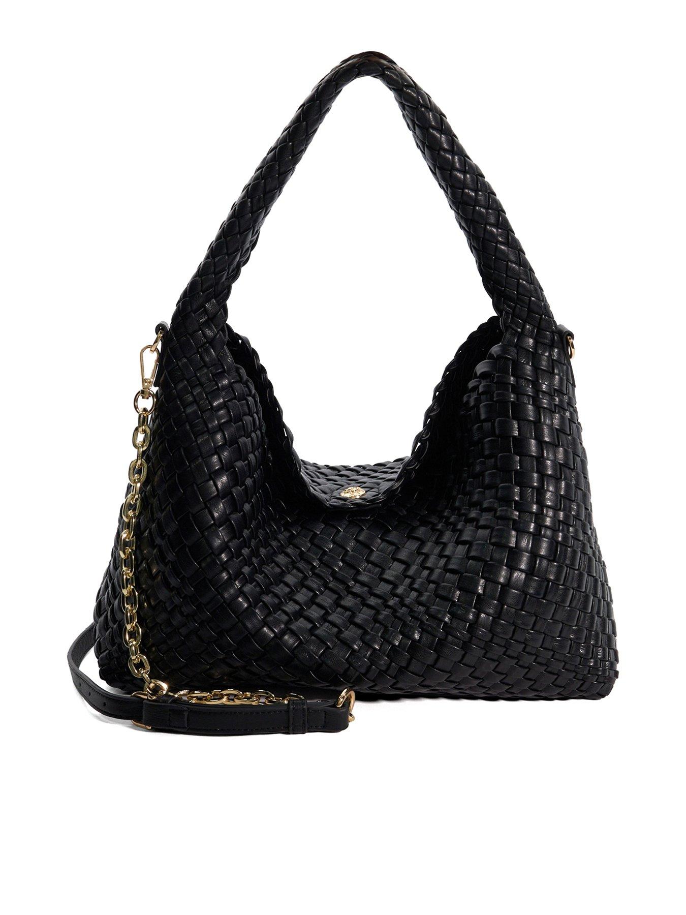 dune-london-deliberate-woven-shoulder-bag-black