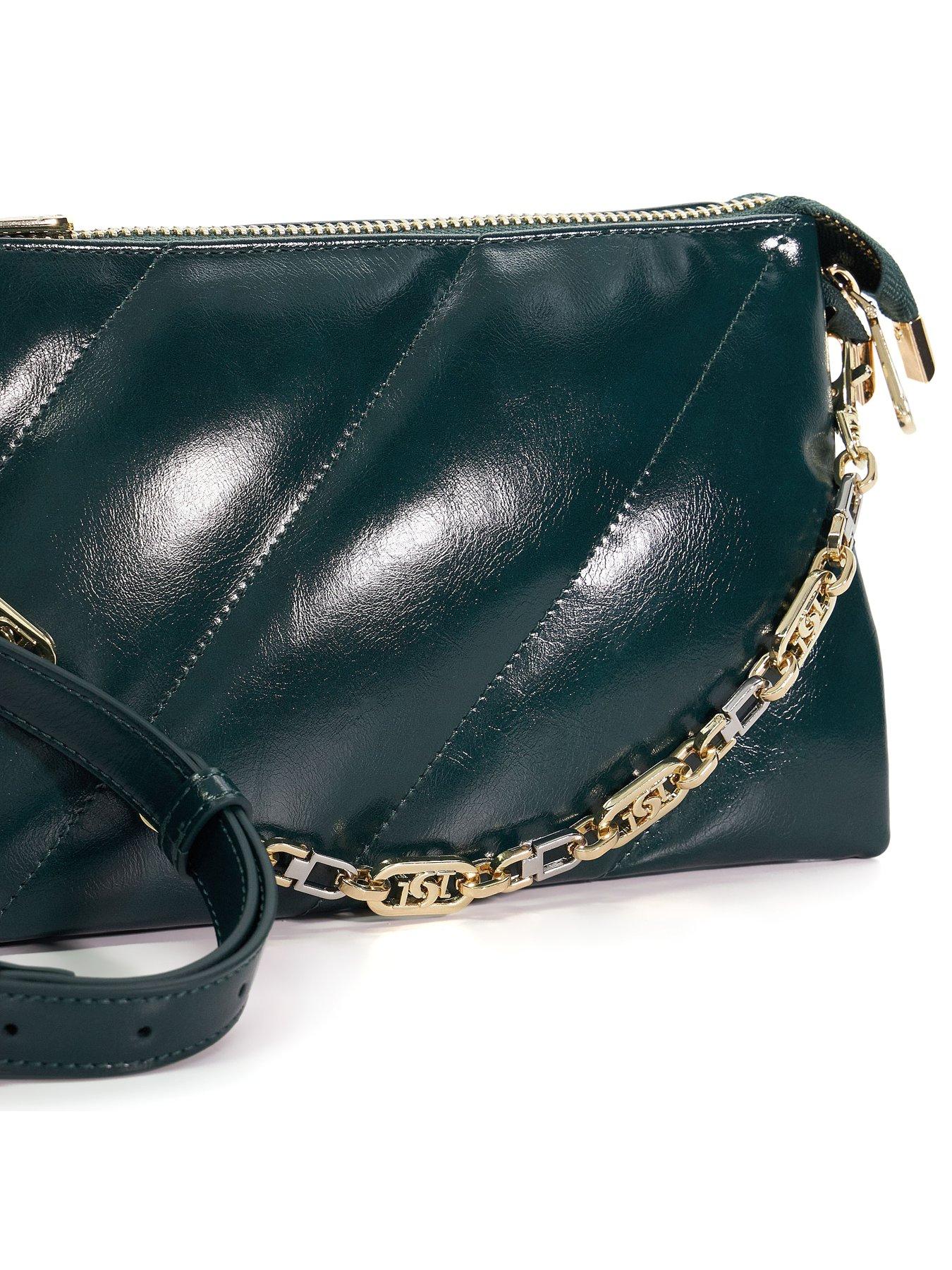 dune-london-dinidelamere-small-mix-metal-chain-quilted-crossbody-bag-greenoutfit