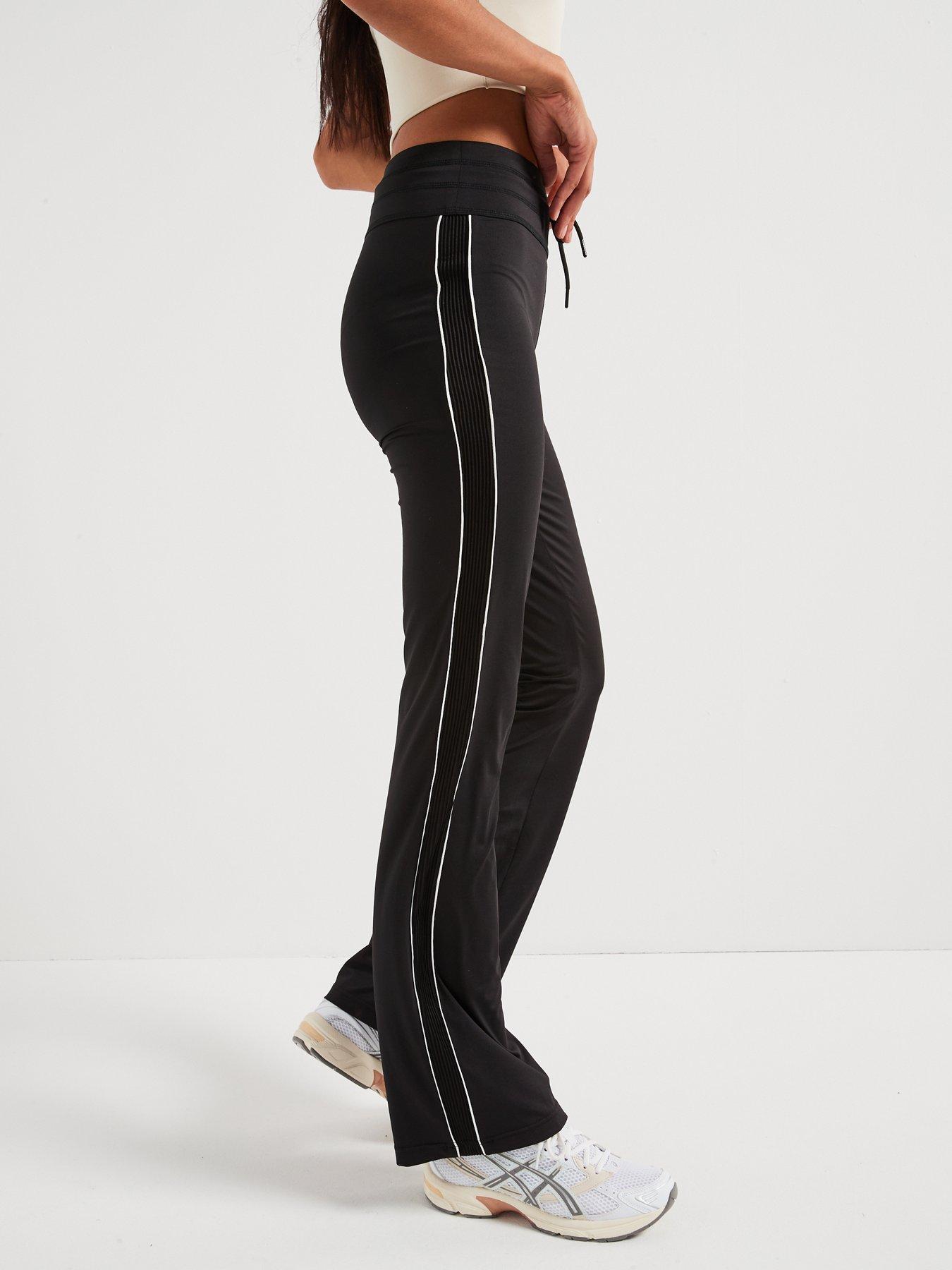 v-by-very-drawcord-waist-side-stripe-yoga-pant-blackstillFront