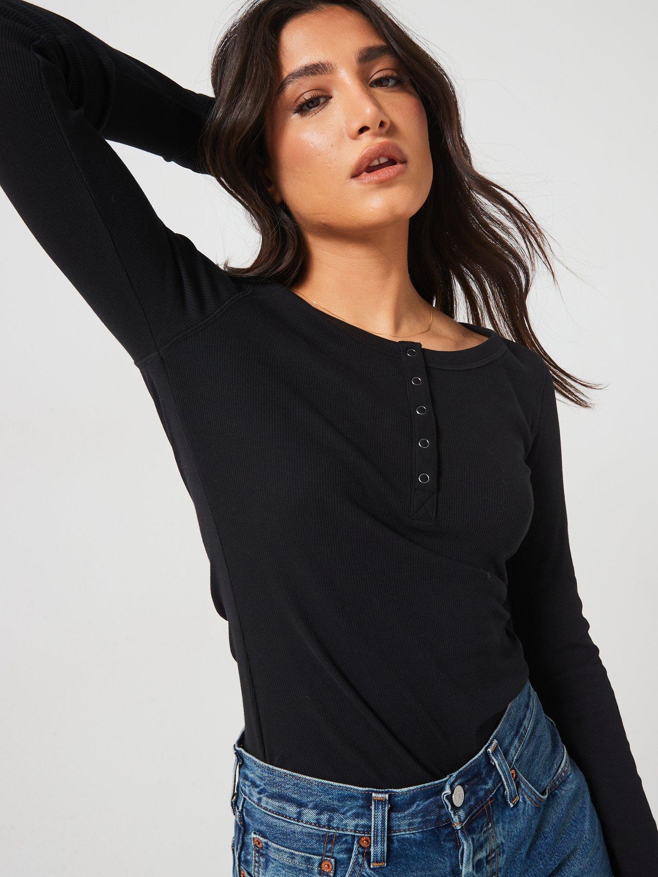 everyday-henley-ribbed-long-sleeve-top-blackfront