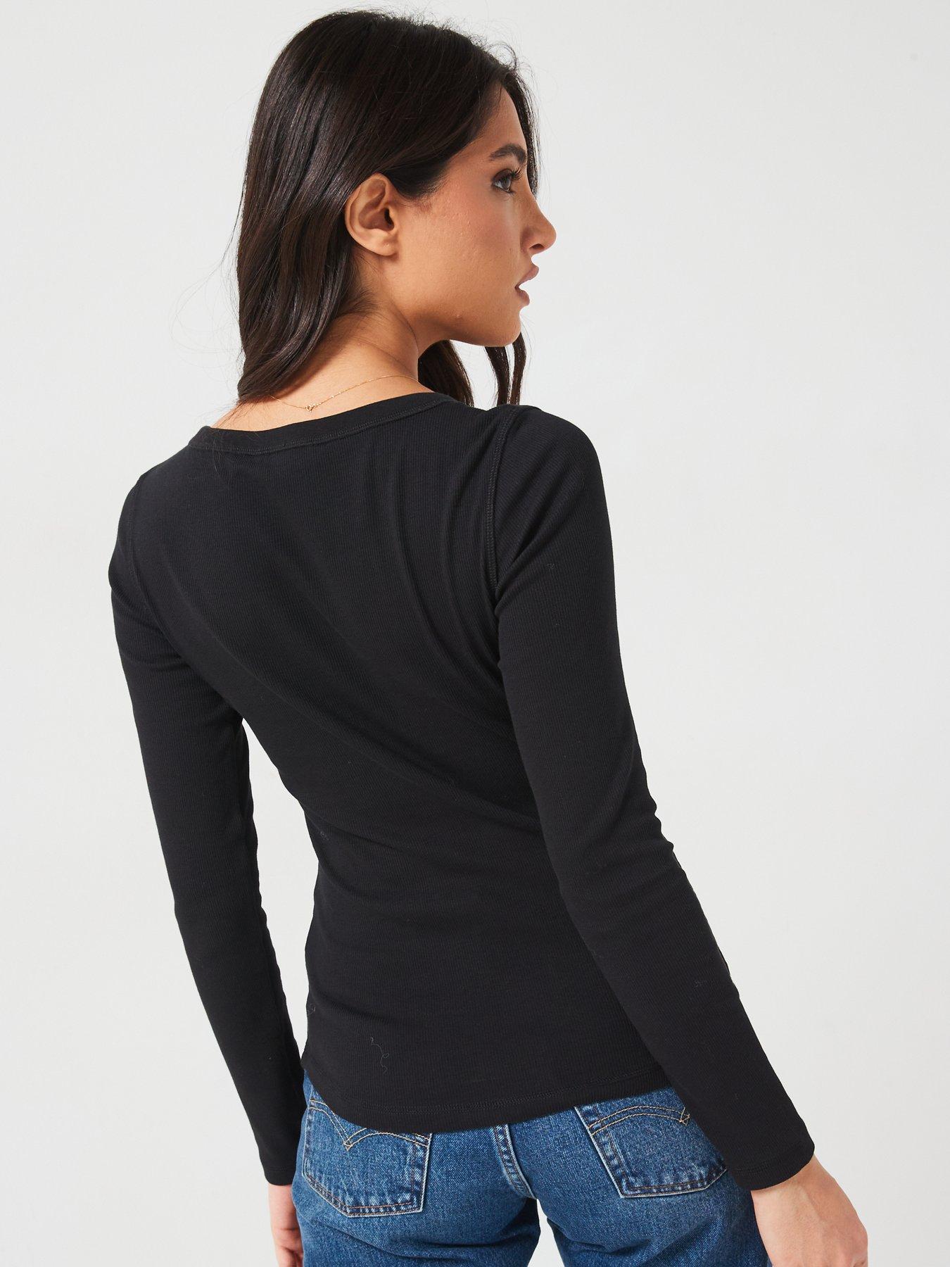 everyday-henley-ribbed-long-sleeve-top-blackstillFront