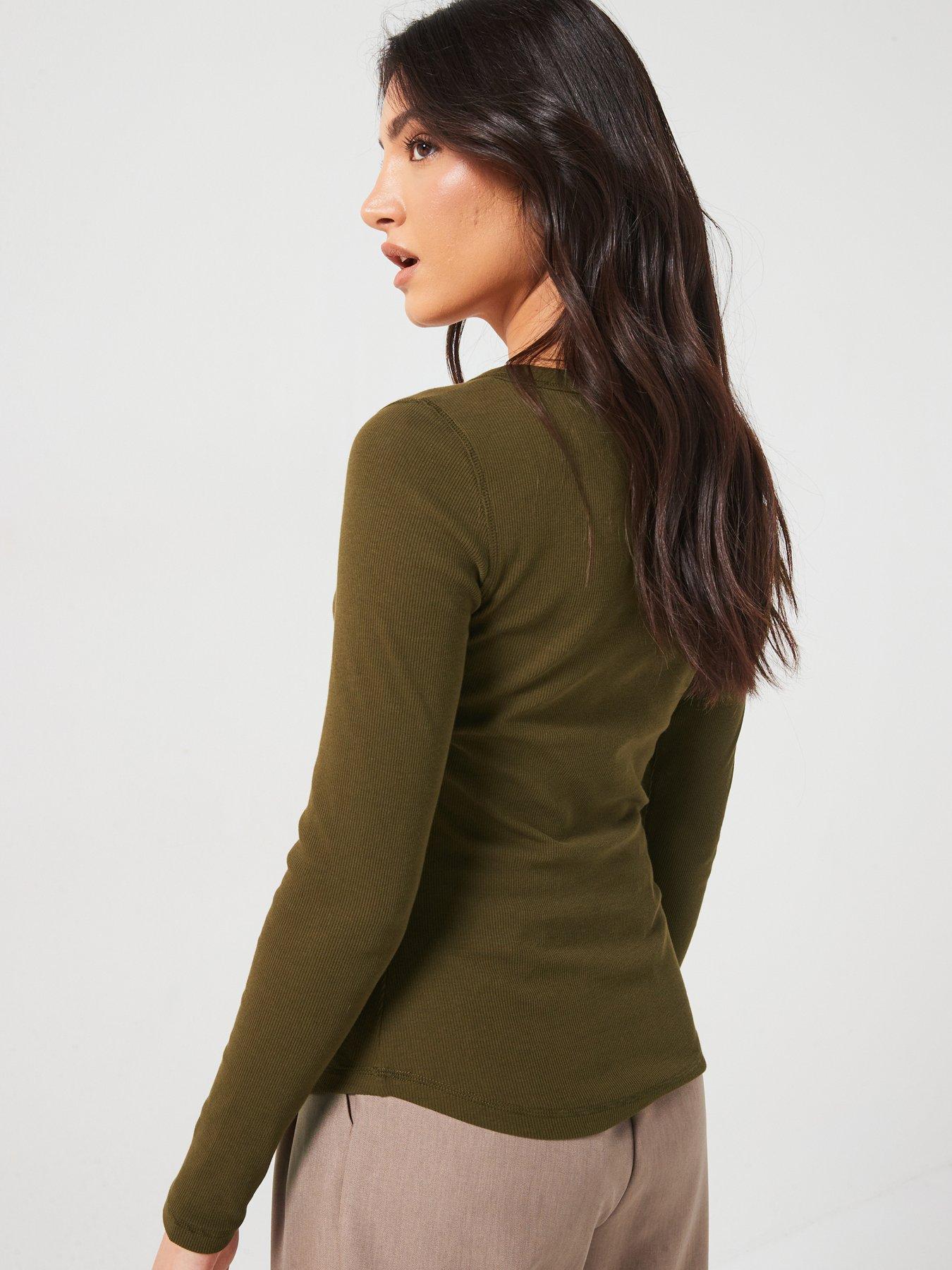 everyday-henley-ribbed-long-sleeve-top-khakistillFront