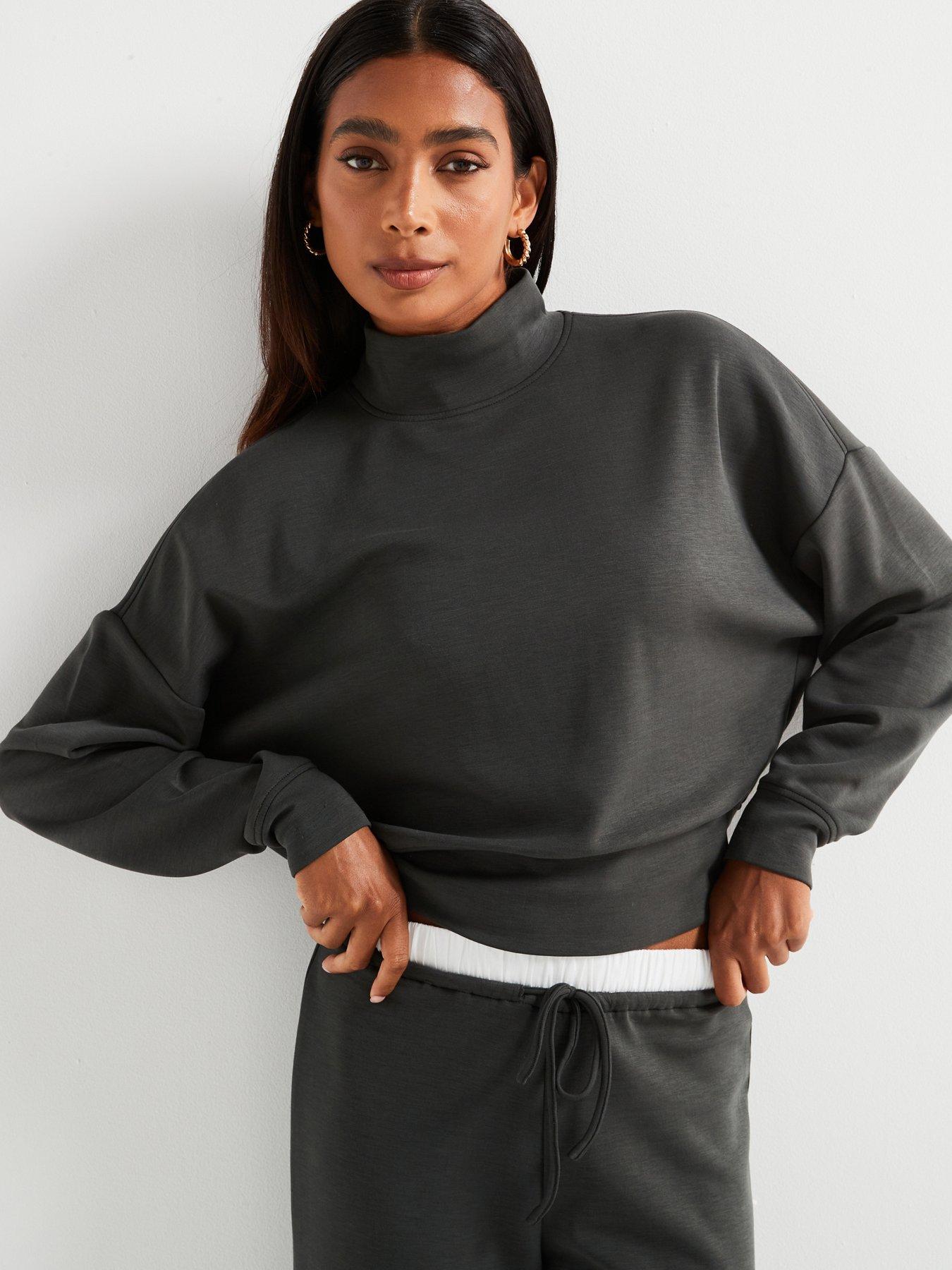 v-by-very-premium-modal-high-neck-oversized-top-charcoal