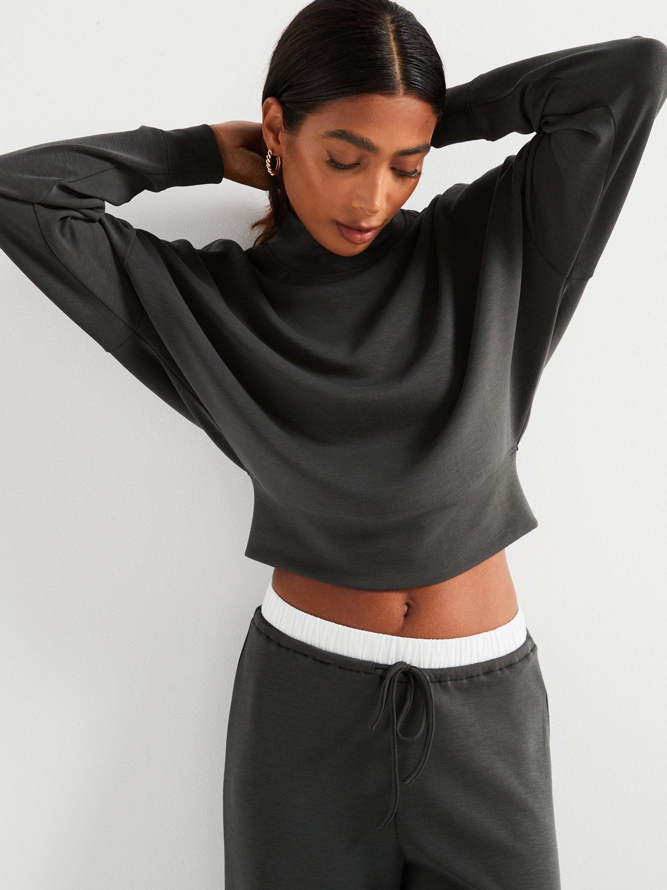 v-by-very-premium-modal-high-neck-oversized-top-charcoaldetail