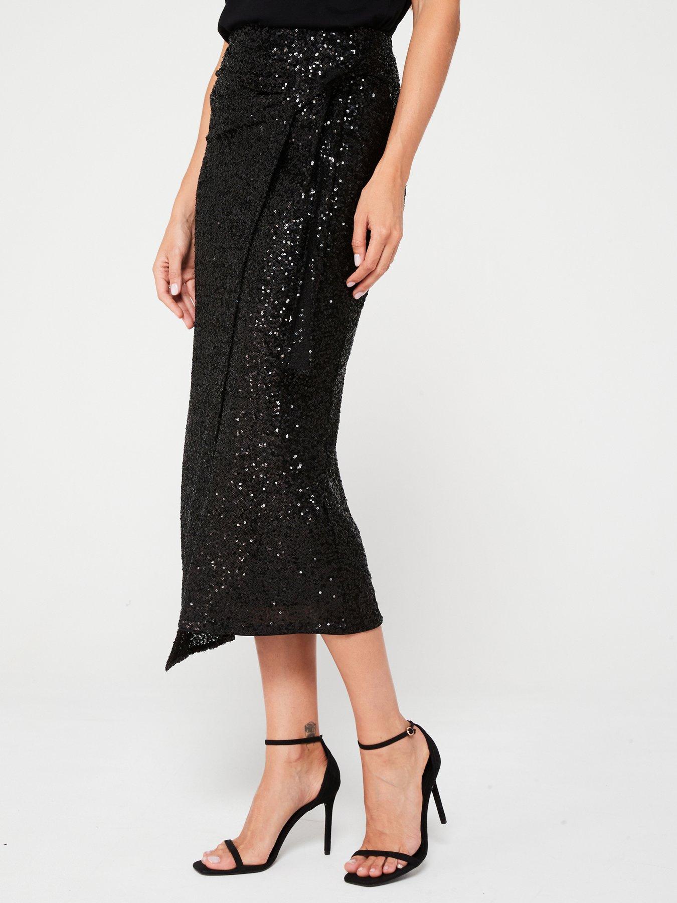 v-by-very-sequin-wrap-midaxi-skirt-blackdetail