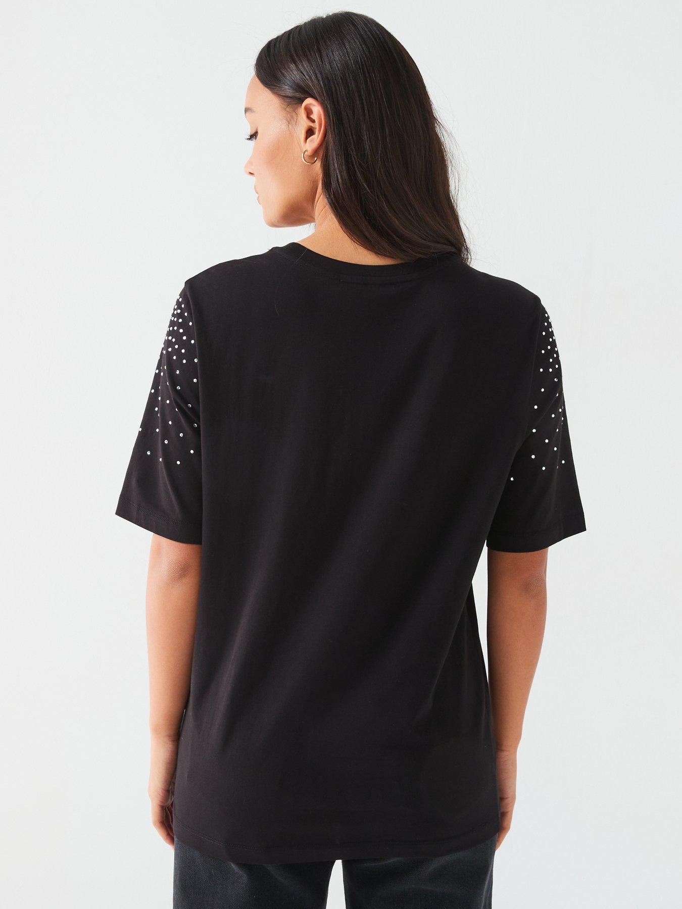 v-by-very-sequinned-longline-t-shirt-blackstillFront