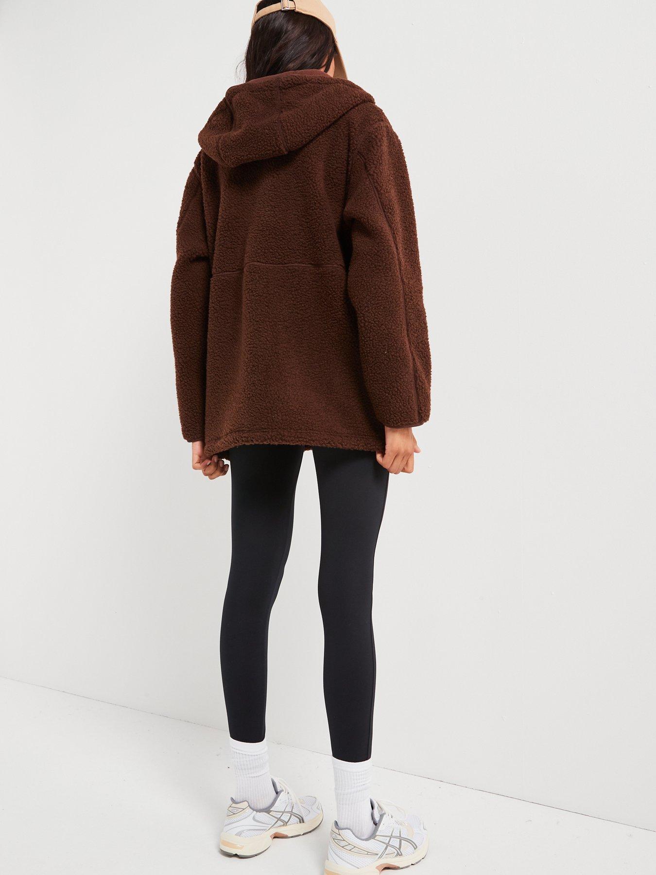 v-by-very-zip-through-hooded-contrast-toggle-sherpa-fleece-browndetail