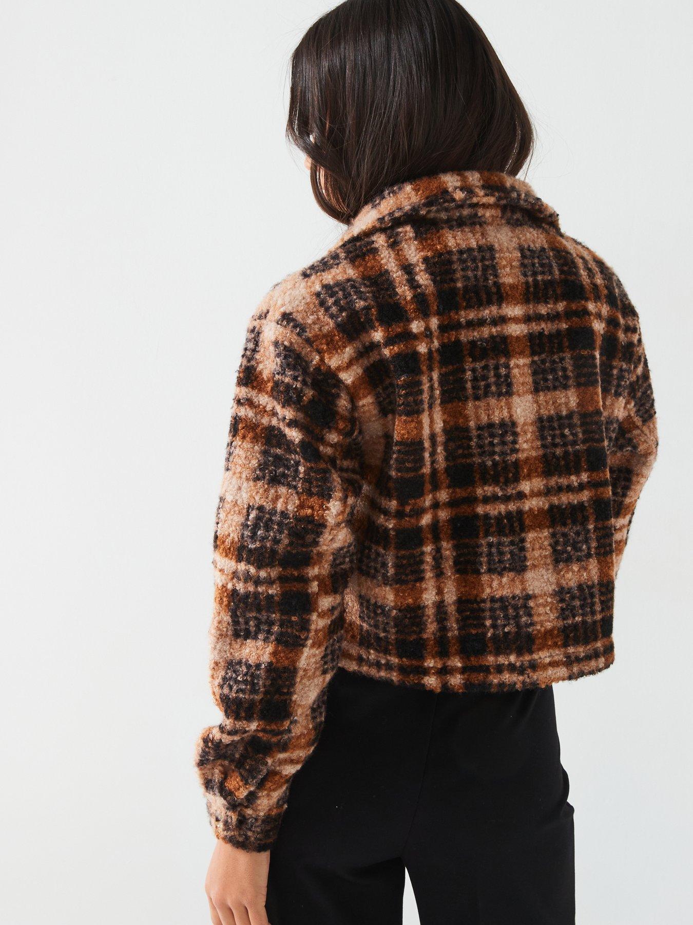 Image 2 of 6 of V by Very Checked Fleece Shacket&nbsp;- Multi
