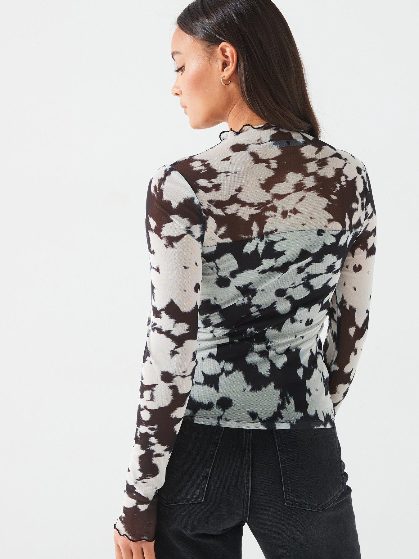 v-by-very-high-neck-long-sleeve-mesh-top-printstillFront