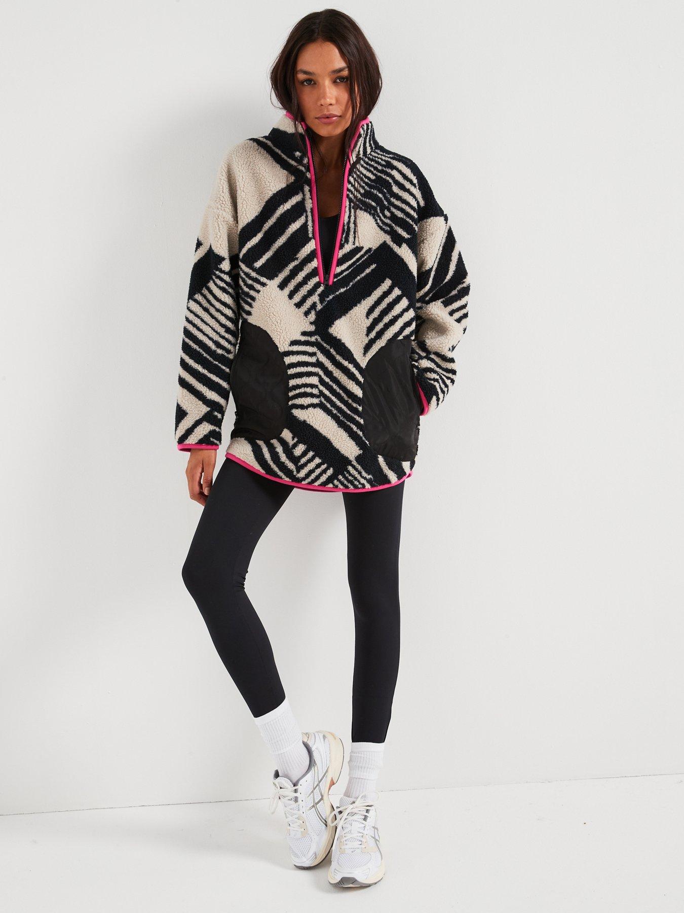 v-by-very-contrast-binding-aztec-14-zip-sherpa-fleeceback