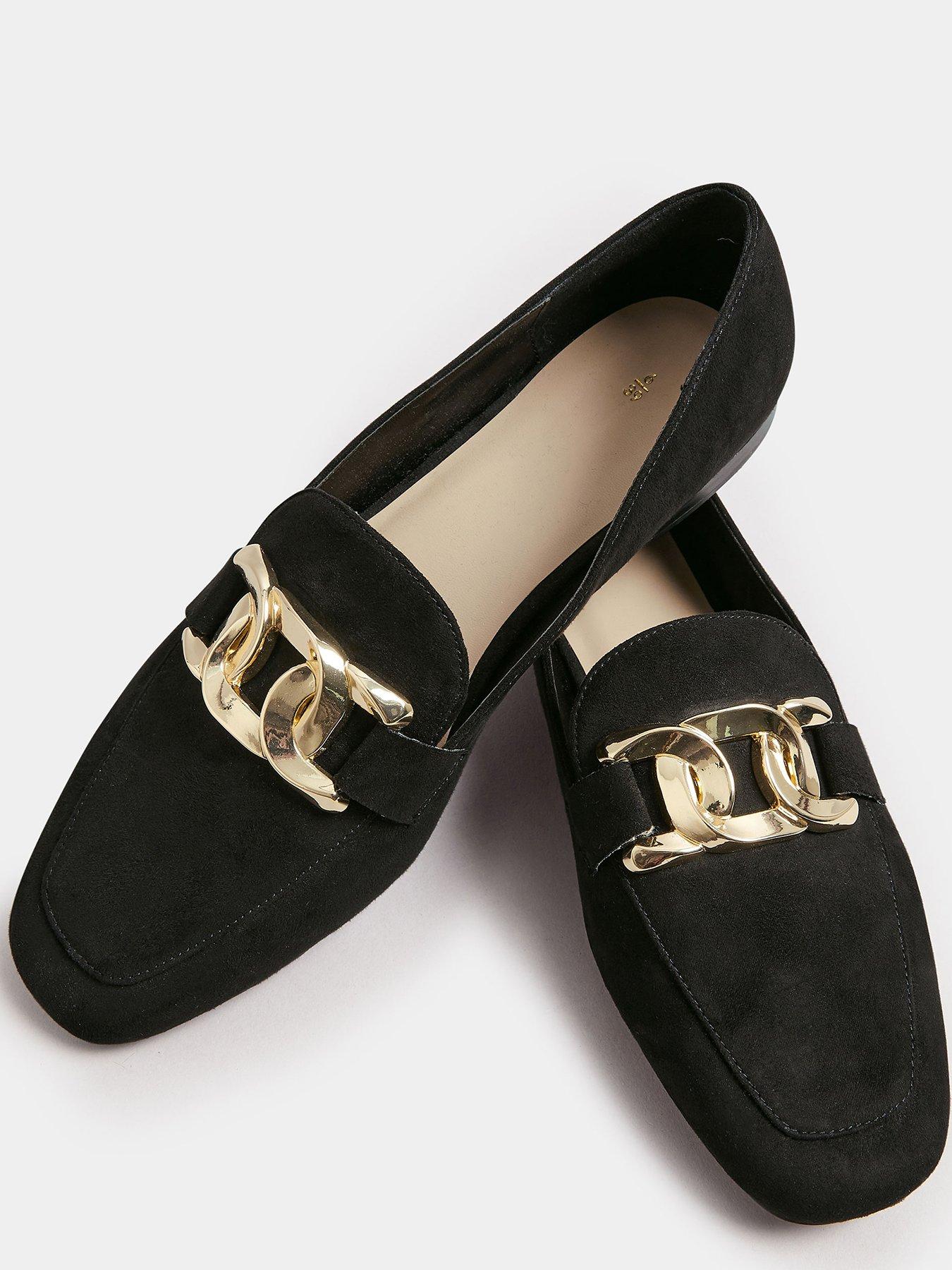 yours-extra-wide-fit-chain-detail-closed-back-loafer-blackoutfit