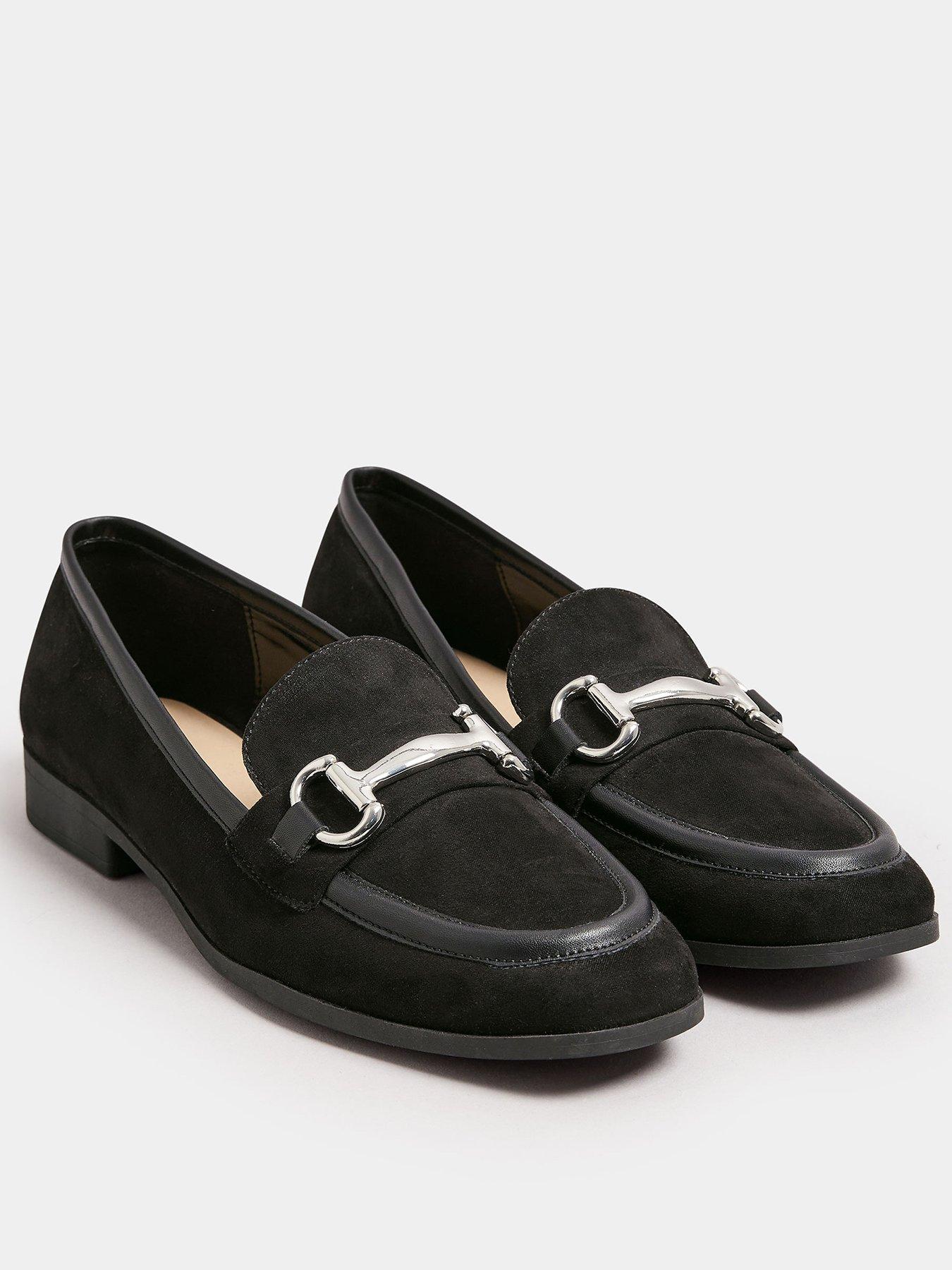 Yours Wide Fit Snaffle Apron Loafer - Black