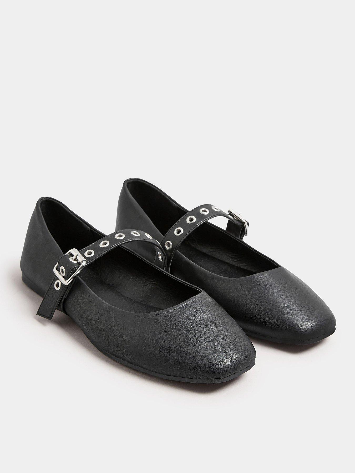 Image 2 of 4 of Yours Extra Wide Fit Rivet Mary Jane Black
