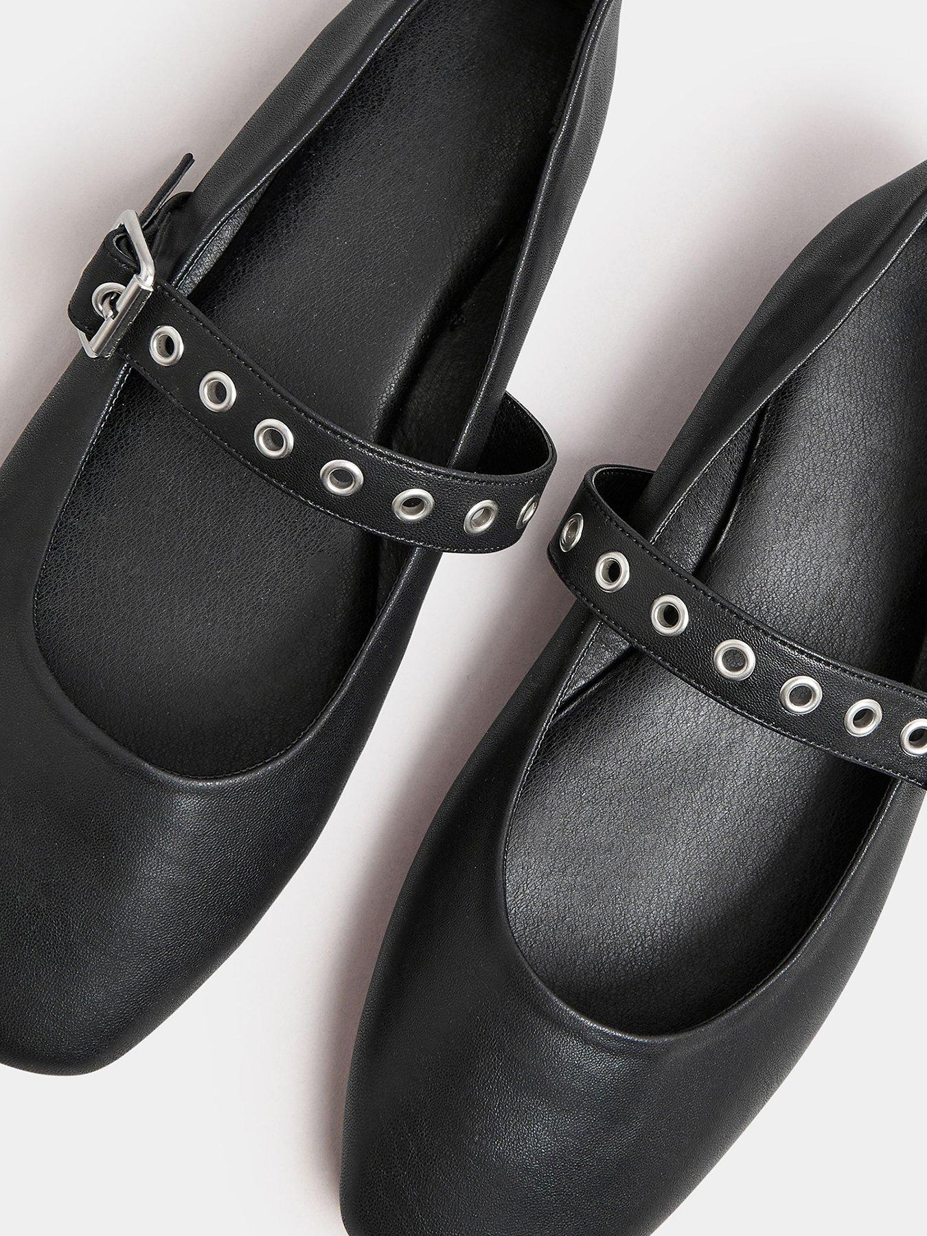 Image 4 of 4 of Yours Extra Wide Fit Rivet Mary Jane Black