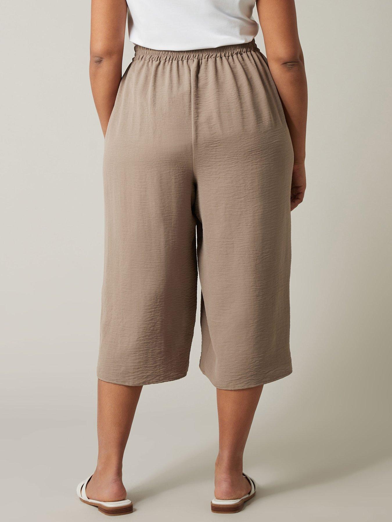 evans-air-flow-culotte-trouser-taupestillFront