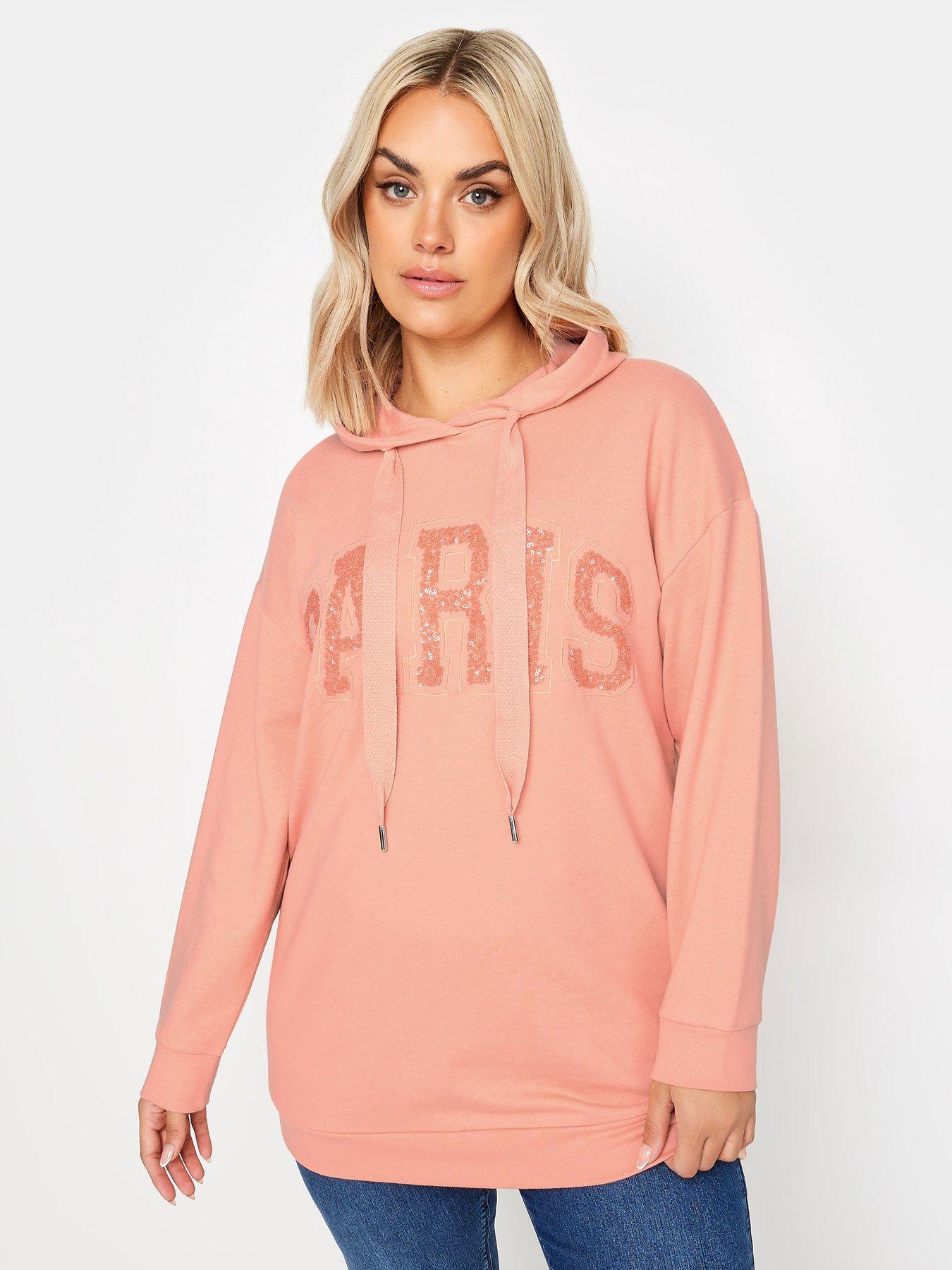 yours-paris-embellished-hoodie-pink