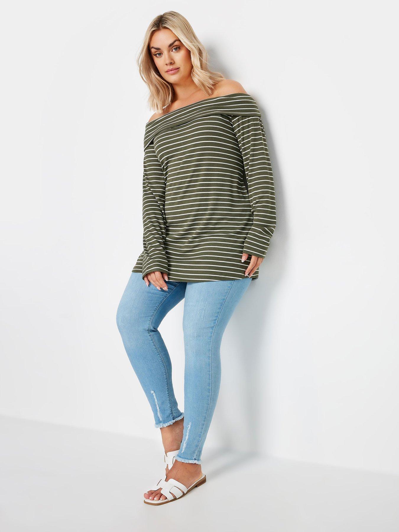 yours-green-striped-long-sleeve-topback