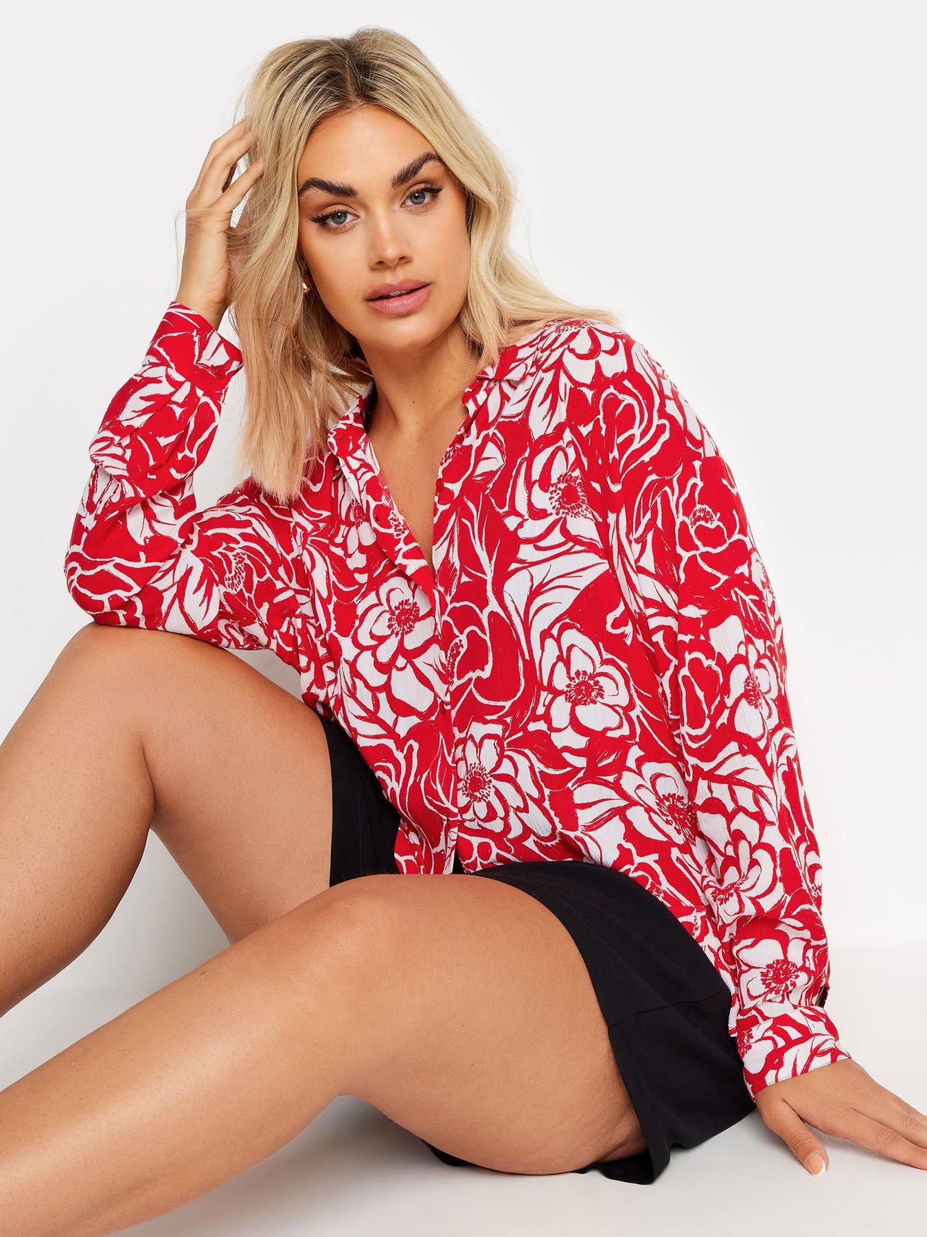 yours-crinkle-long-sleeve-shirt-redfront