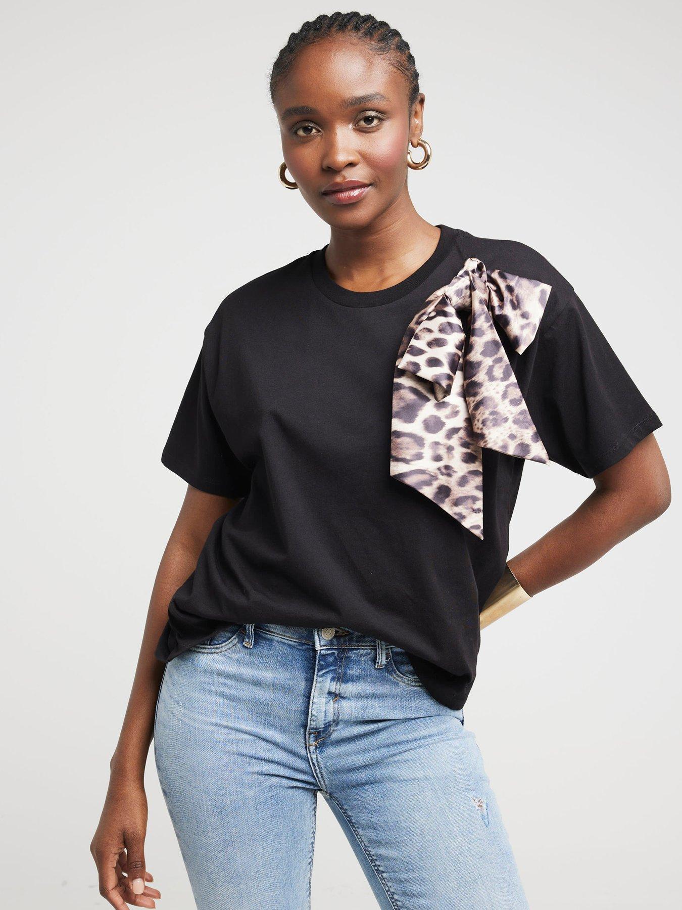 river-island-bow-detail-leopard-top-black