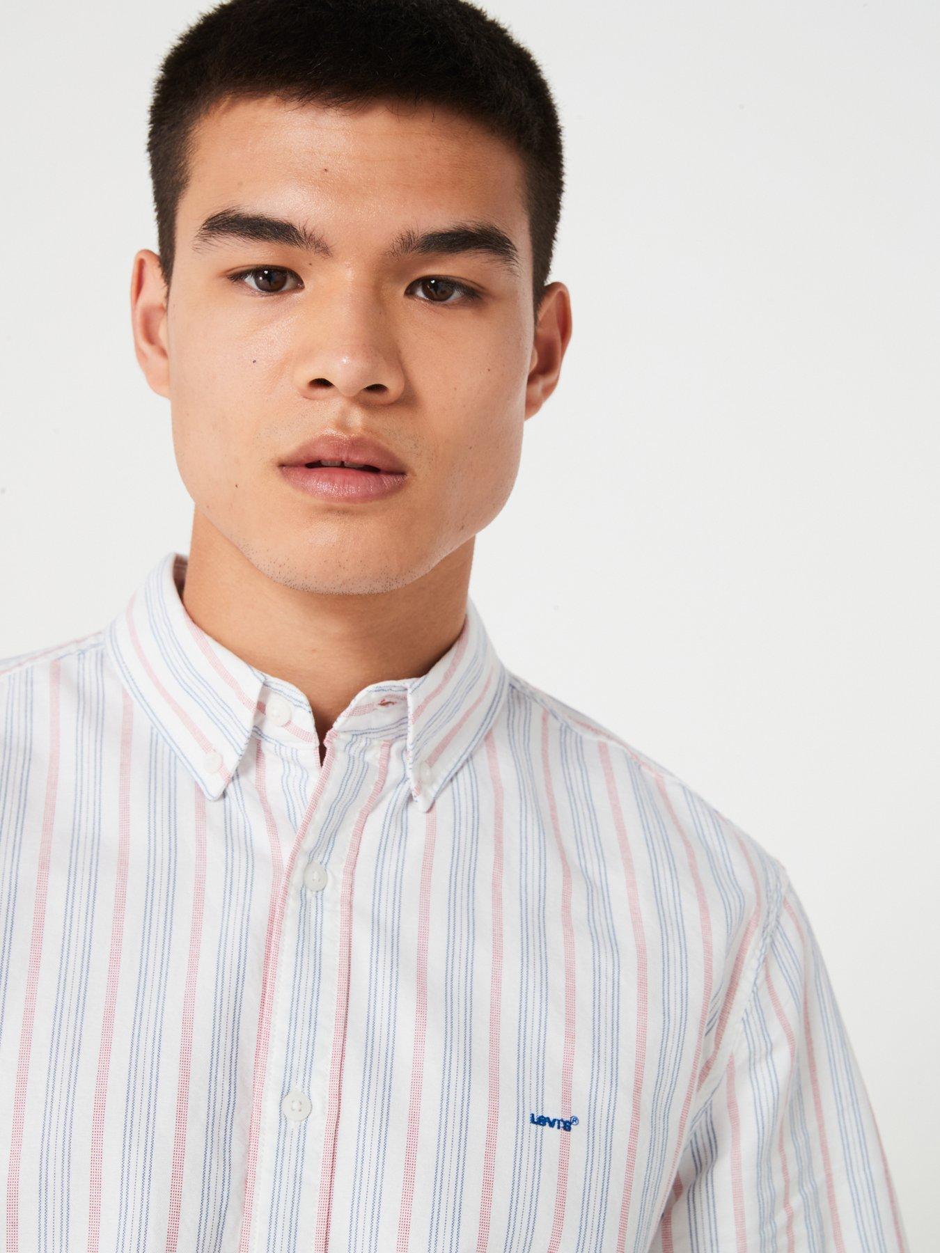 levis-short-sleeve-stripe-button-down-shirt-whitedetail