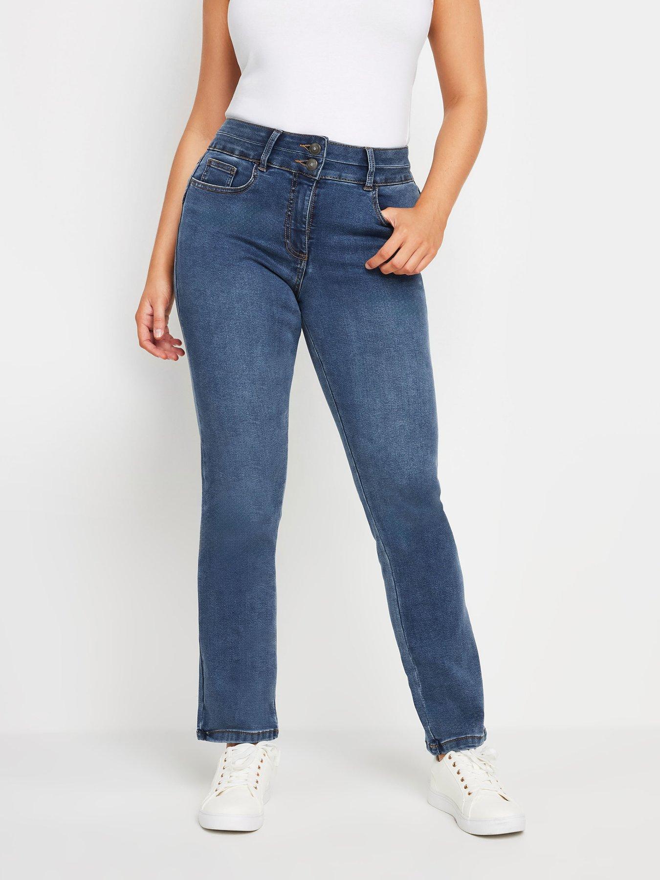 Image of M&Co Straight Belt Loops Jeans - Blue