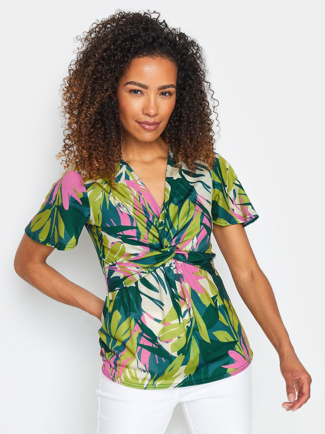 mco-tropical-print-twist-front-top