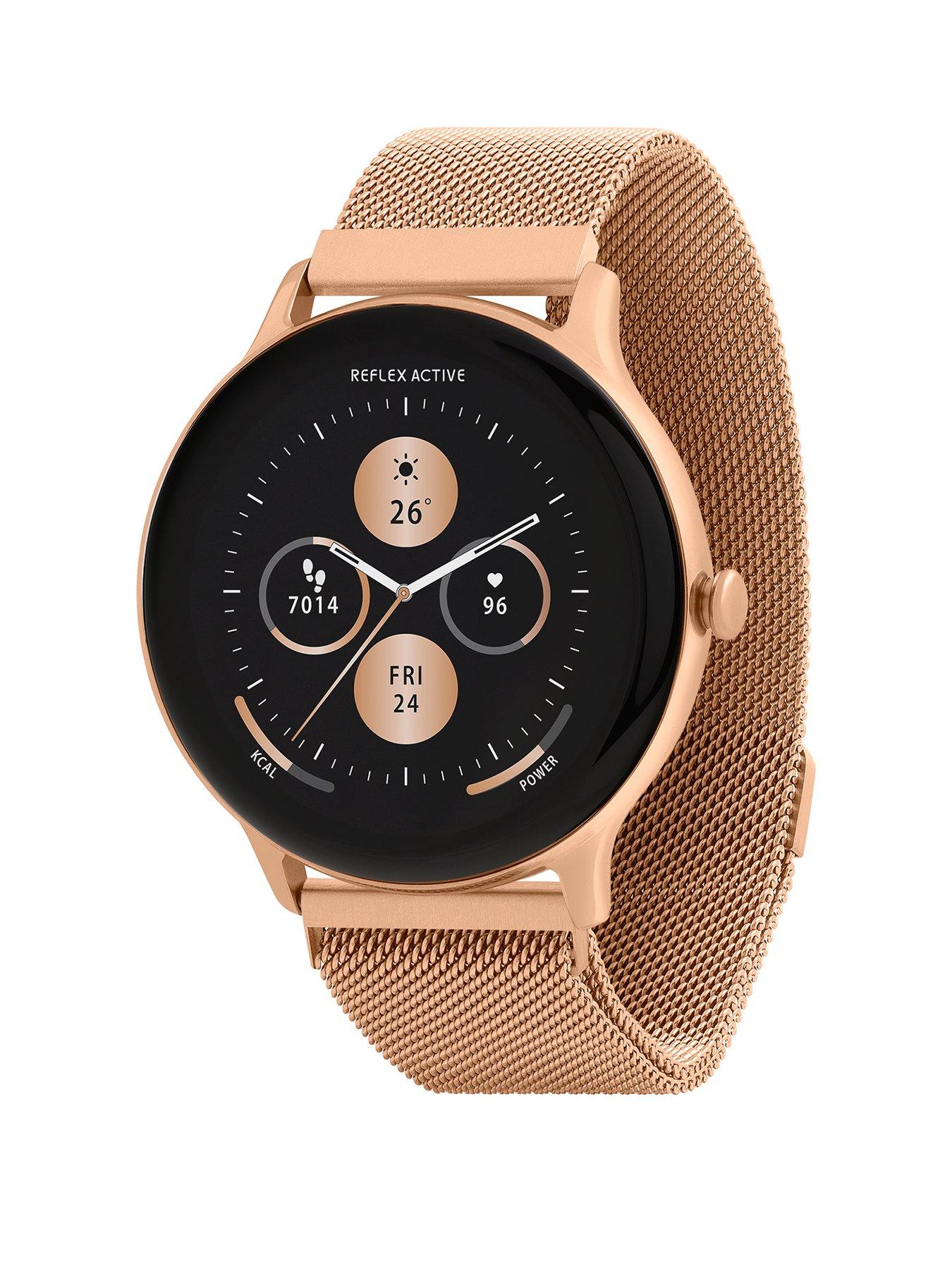 Reflex Active Reflex Active Series 22 Rose Gold Mesh Strap Watch