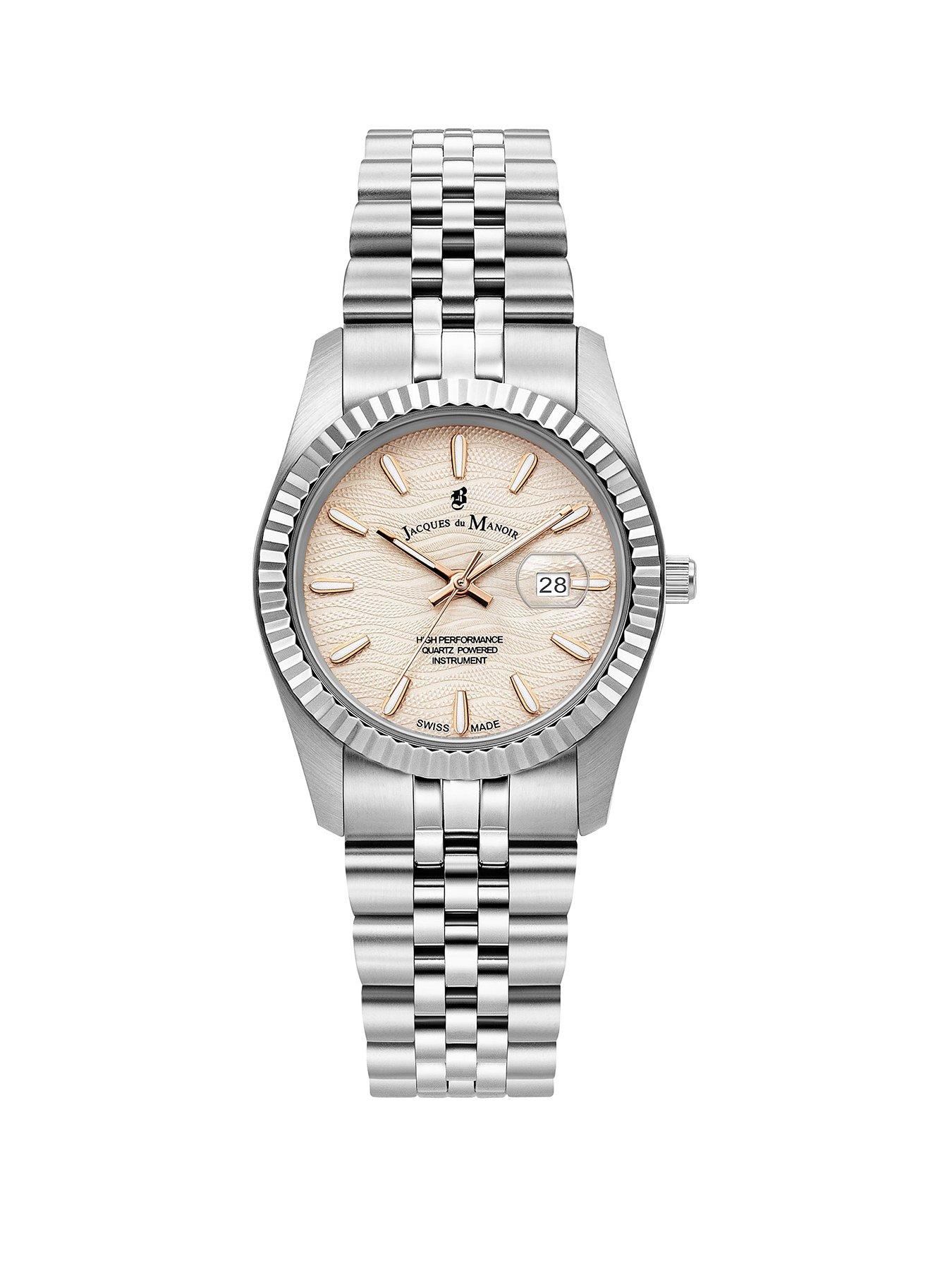 Jacques Du Manoir Jacques du Manoir Swiss-made Ladies Inspiration Passion Silver Plated Watch