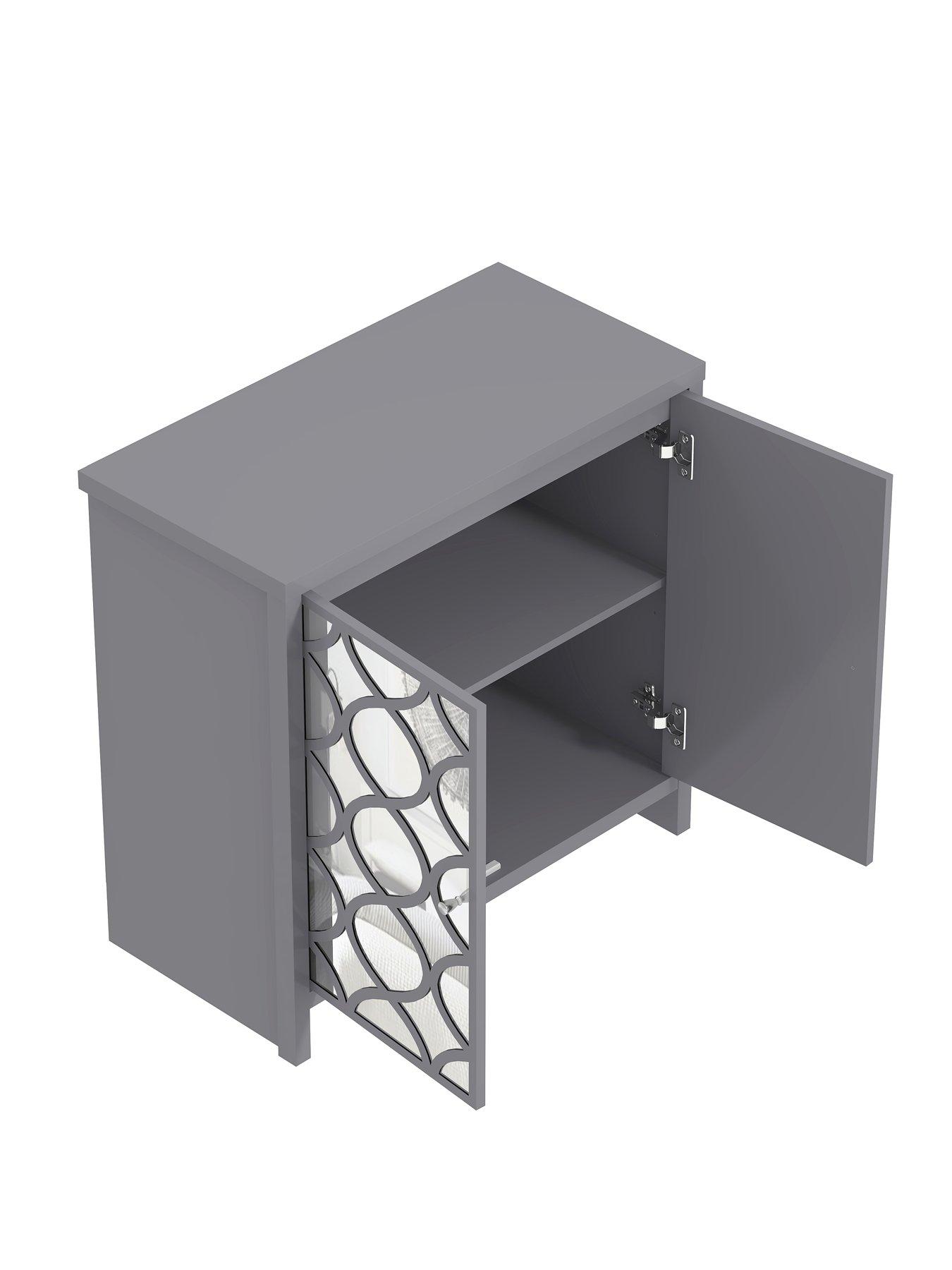 Image 3 of 6 of GFW Arianna Mirrored&nbsp;2 Door Sideboard - Grey
