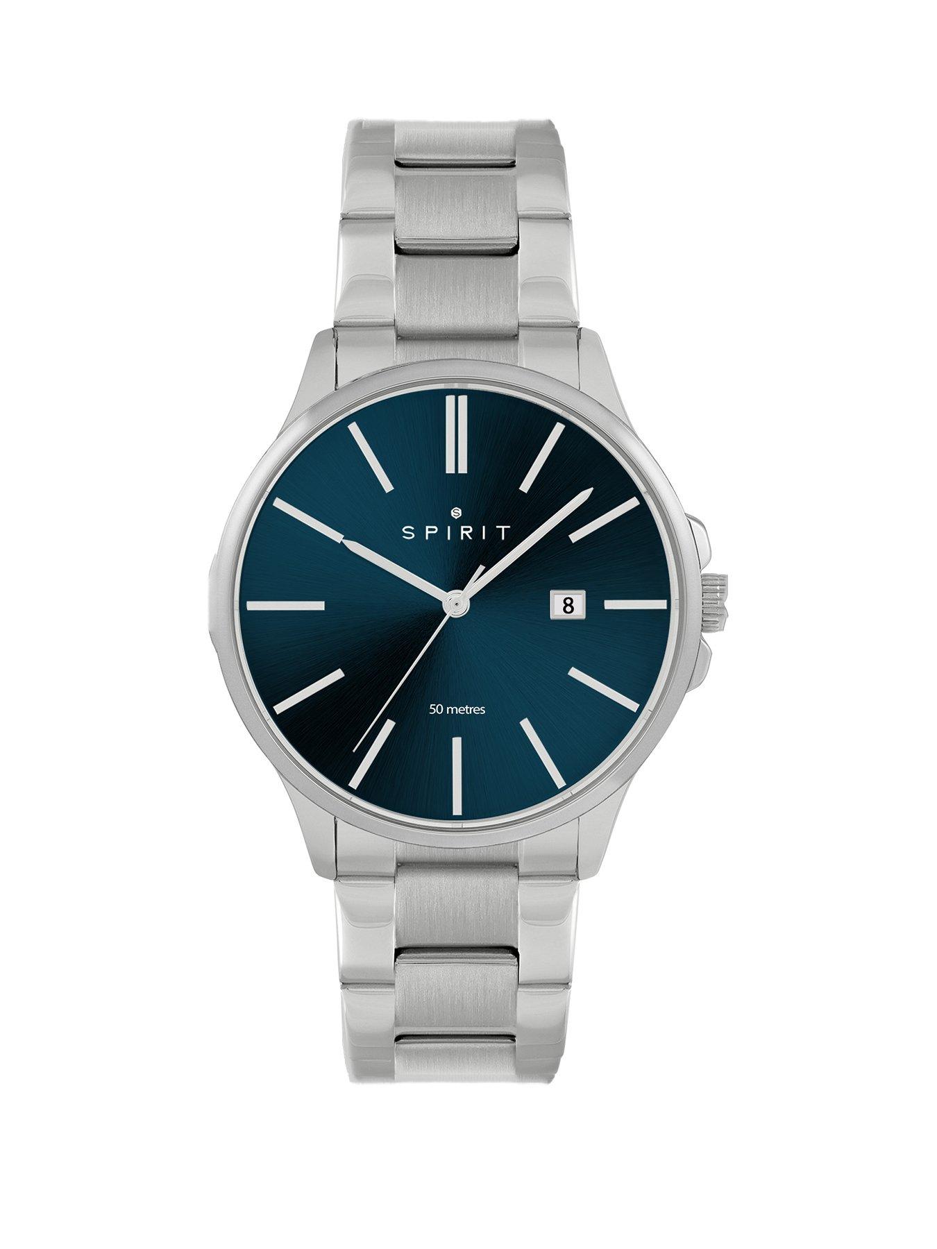 undefined Spirit Gents Classic Polished Silver Bracelet Watch