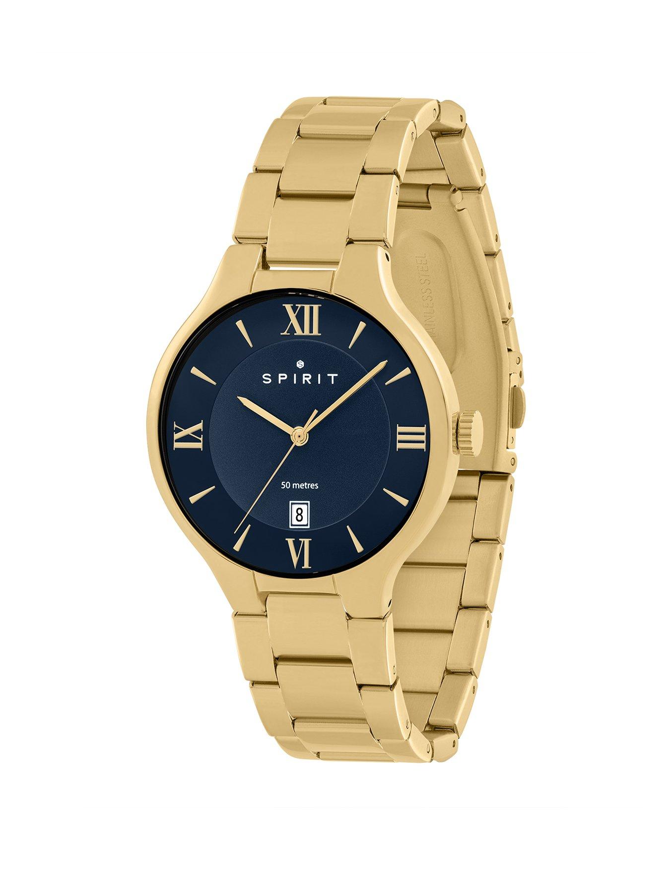 spirit-spirit-gents-classic-polished-gold-plated-bracelet-watchstillFront