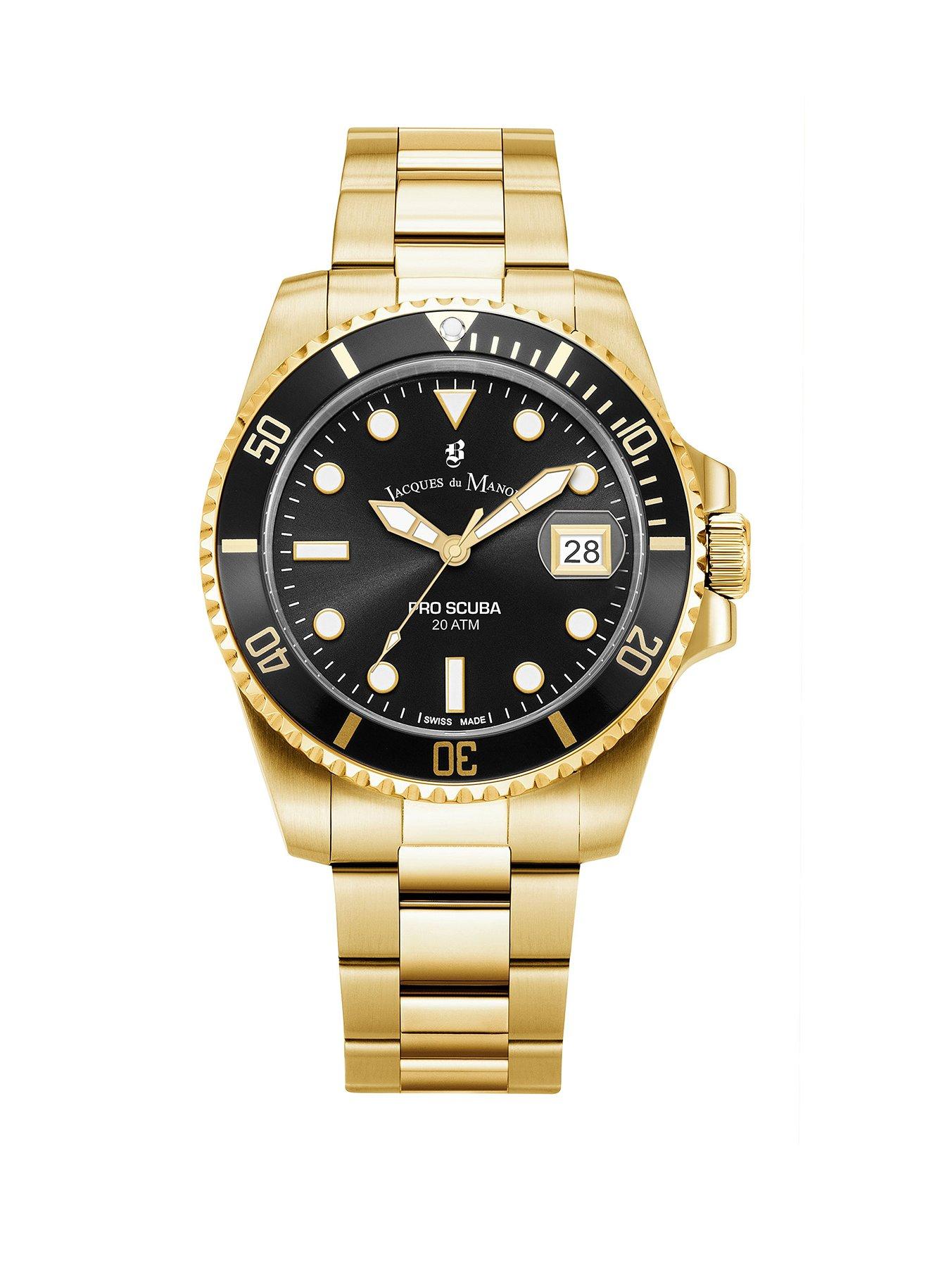 Jacques Du Manoir Jacques du Manoir - Swiss made - Gents Inspiration - Gold Plated Steel - Bracelet Watch
