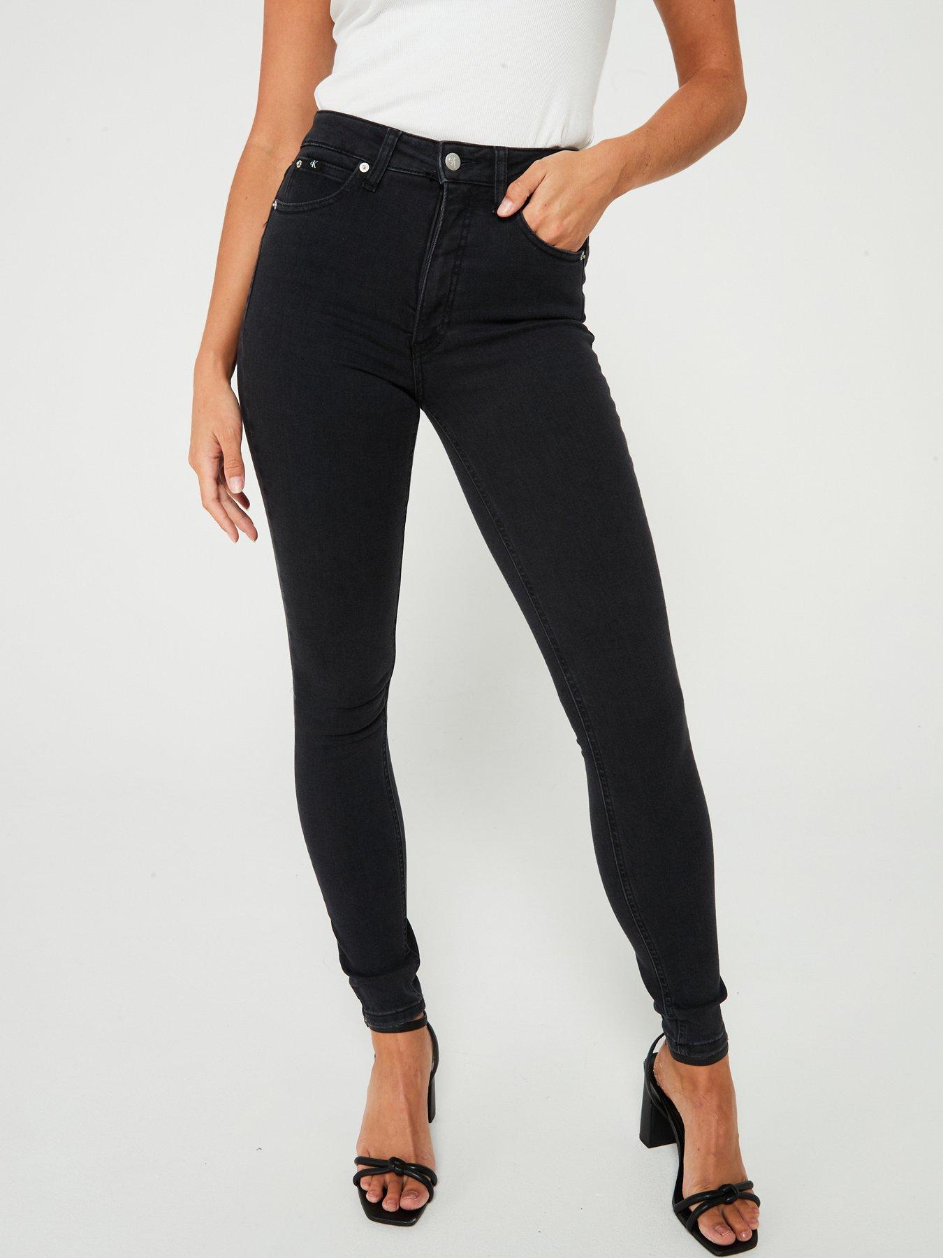 Calvin Klein Jeans High Rise Skinny Jean - Black