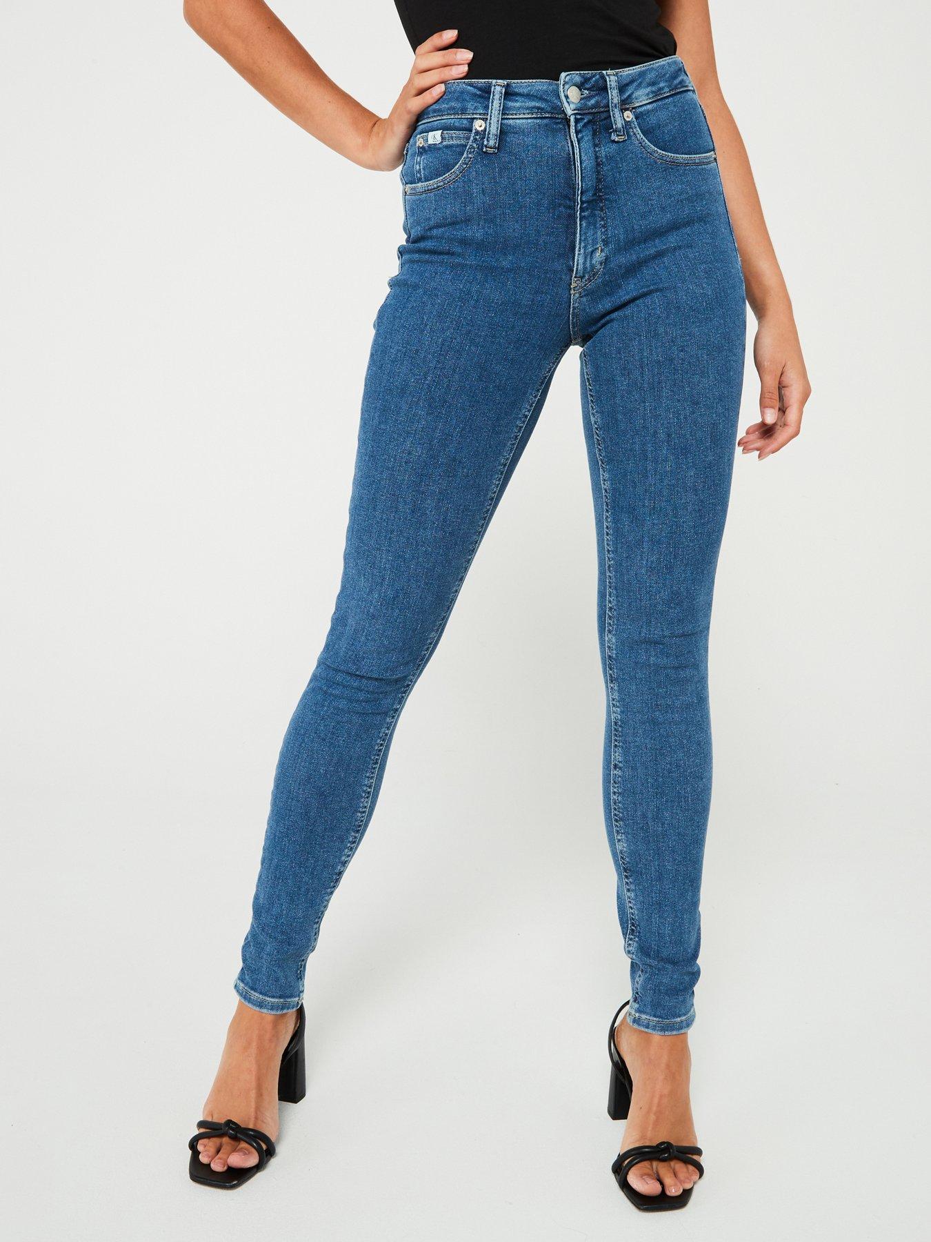 Calvin Klein Jeans High Rise Skinny Jeans - Blue