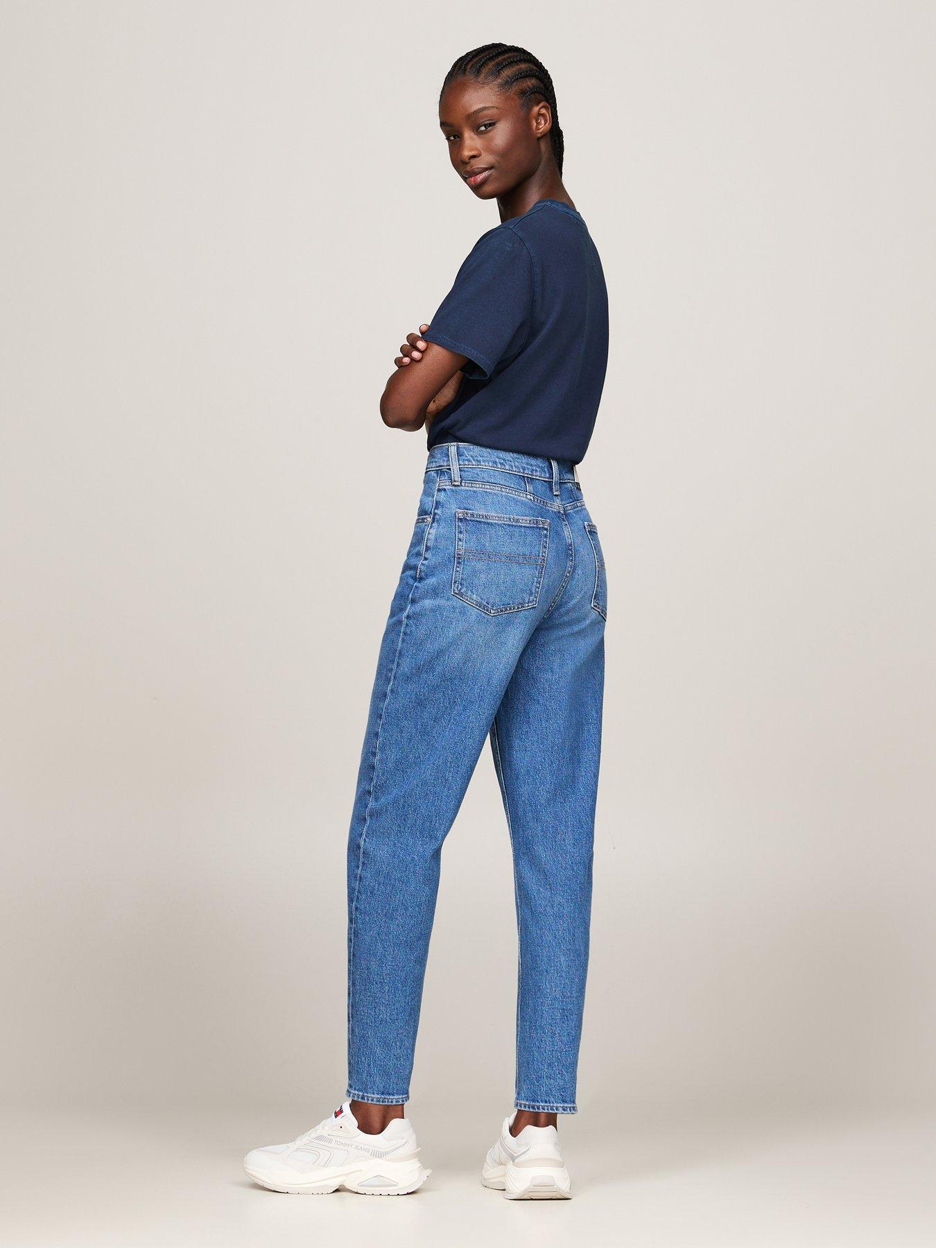 Image 2 of 4 of Tommy Jeans High Rise Mom Jean - Blue - Denim Medium