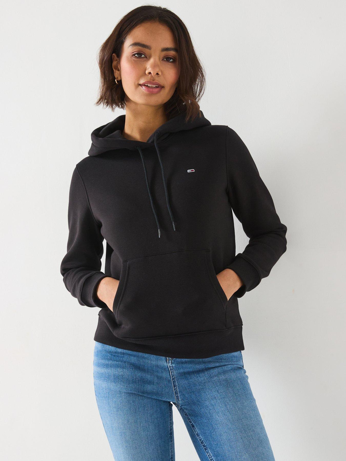 Tommy Jeans Flag Logo Hoodie - Black