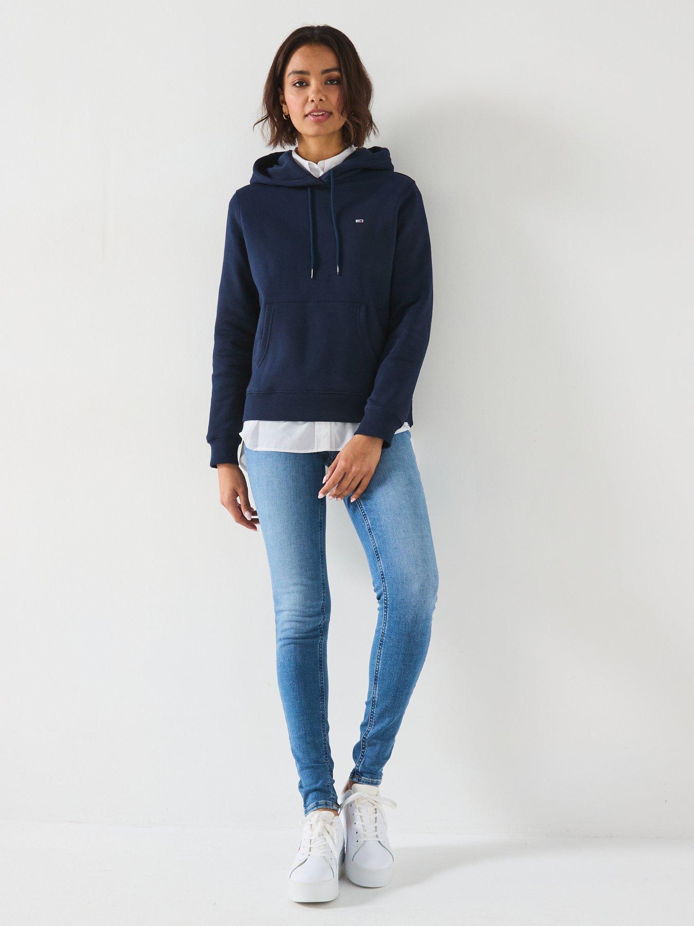 Image 3 of 5 of Tommy Jeans Flag Logo Hoodie - Navy