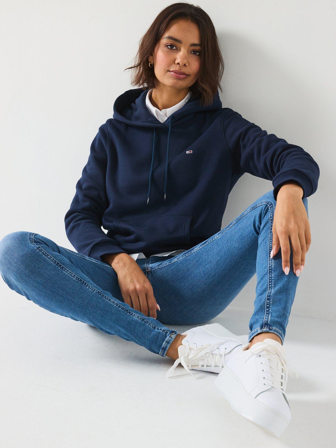 Image 4 of 5 of Tommy Jeans Flag Logo Hoodie - Navy
