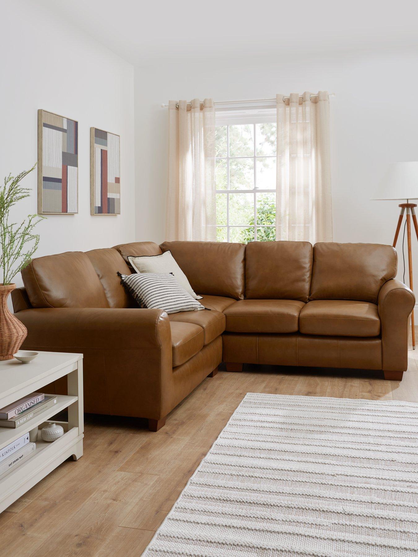 very-home-bailey-leather-corner-group-sofa-tannbsp--fsc-certified