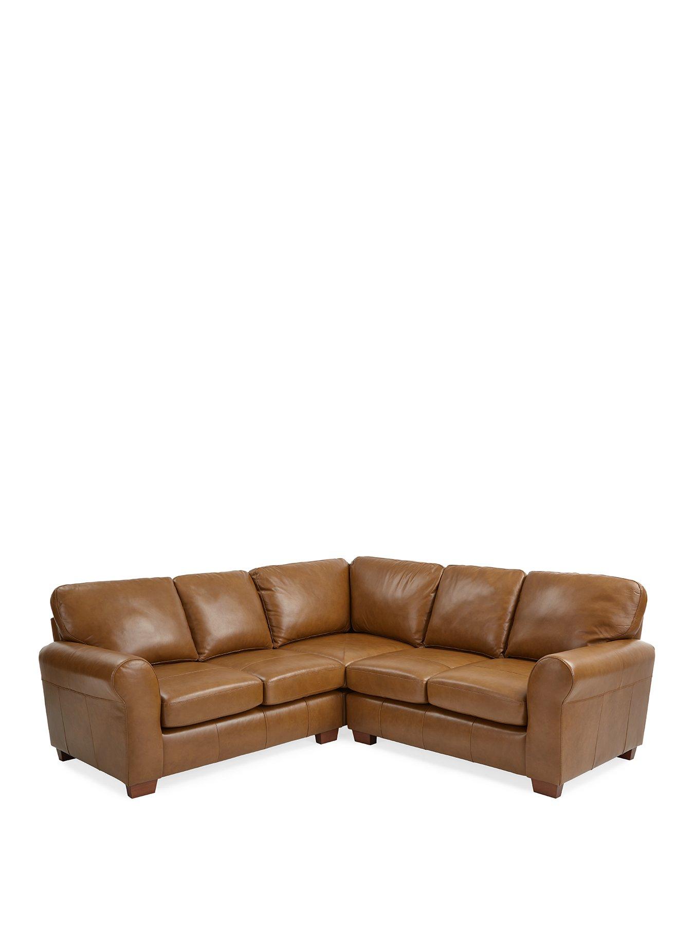 very-home-bailey-leather-corner-group-sofa-tannbsp--fsc-certifiedstillFront