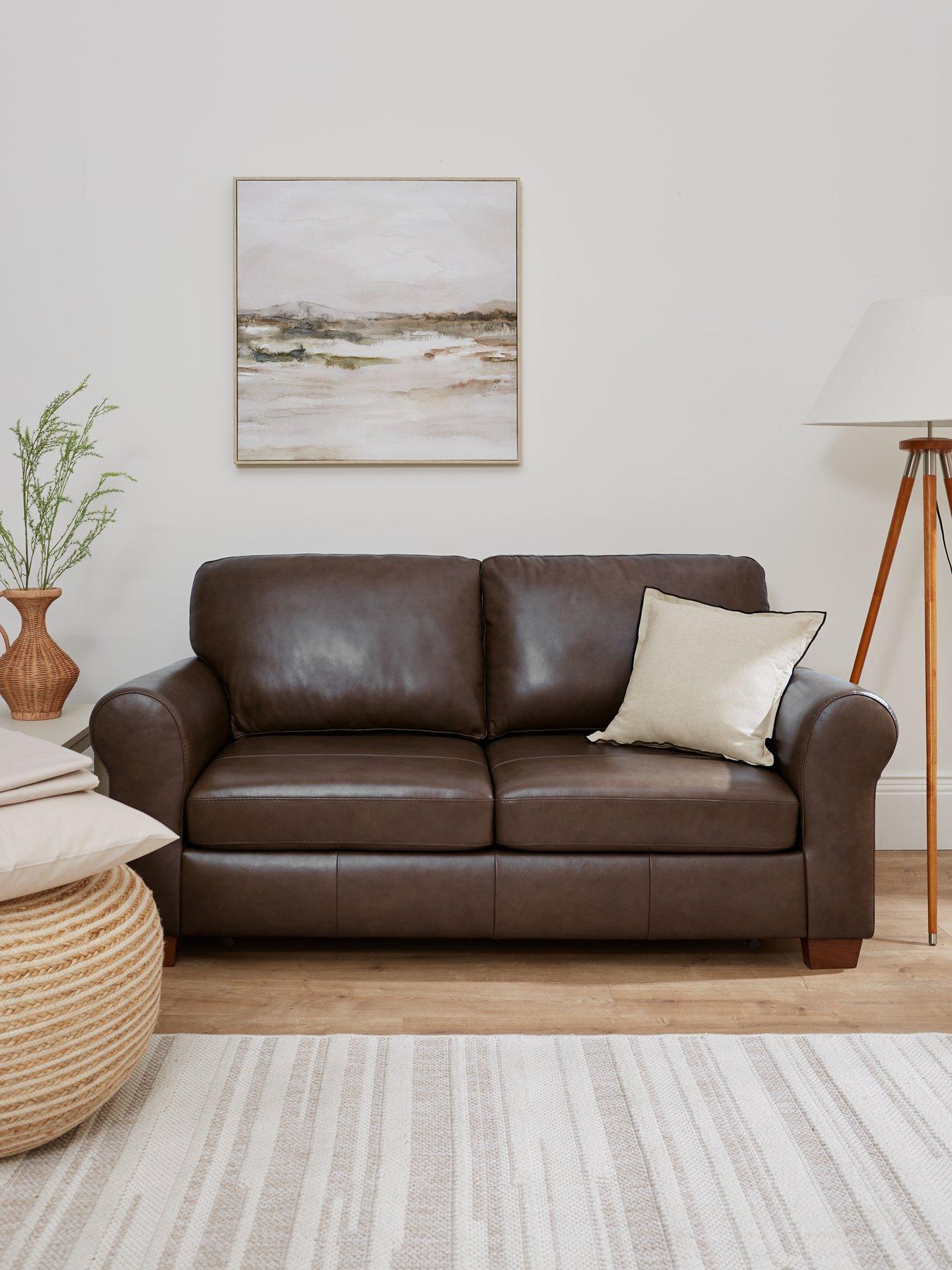 The Very Collection Bailey 2 Seater Leather Sofa Bed - FSC® Certified