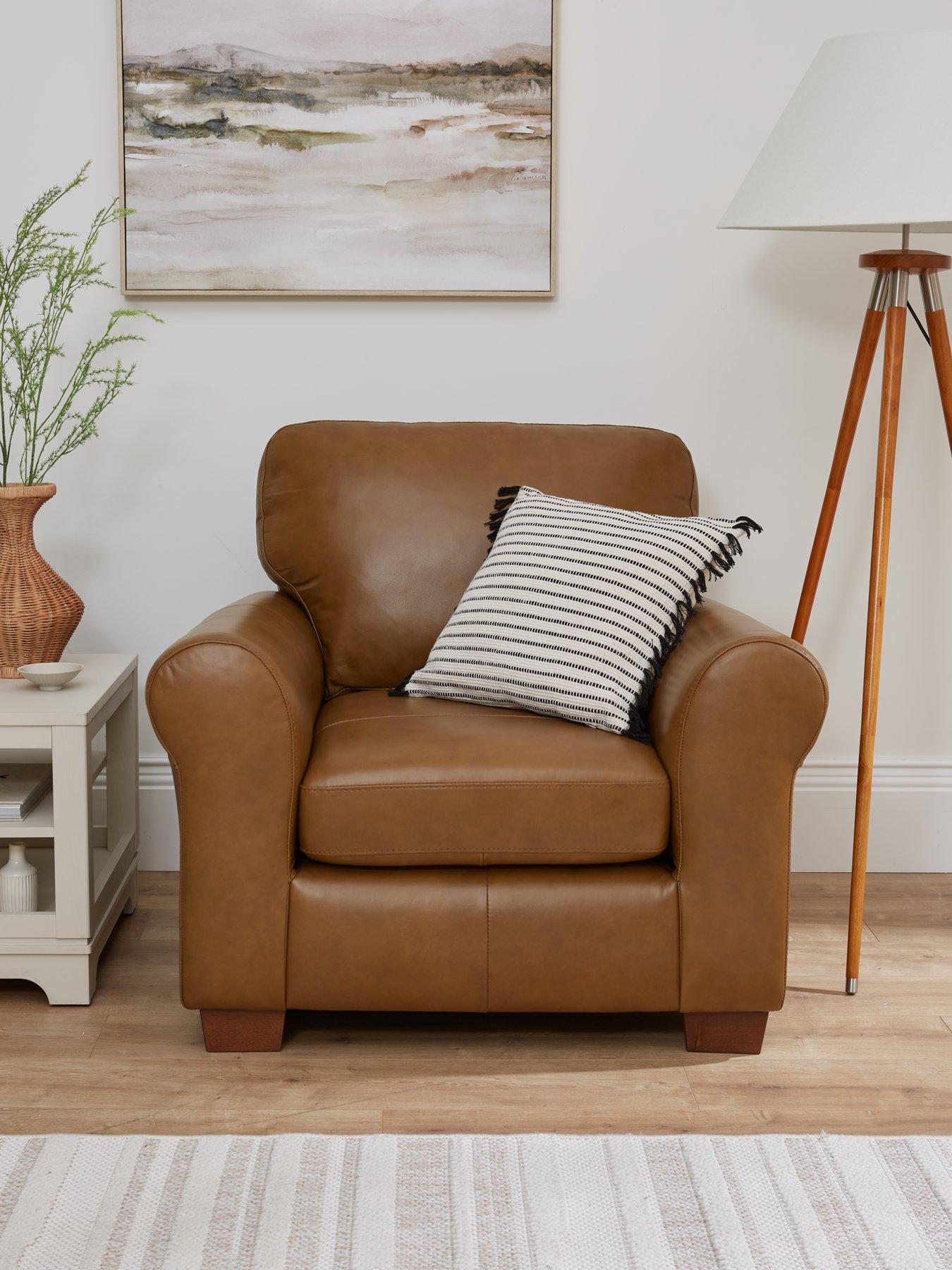 Image 1 of 7 of The Very Collection Bailey Leather Armchair&nbsp;- FSC&reg; Certified