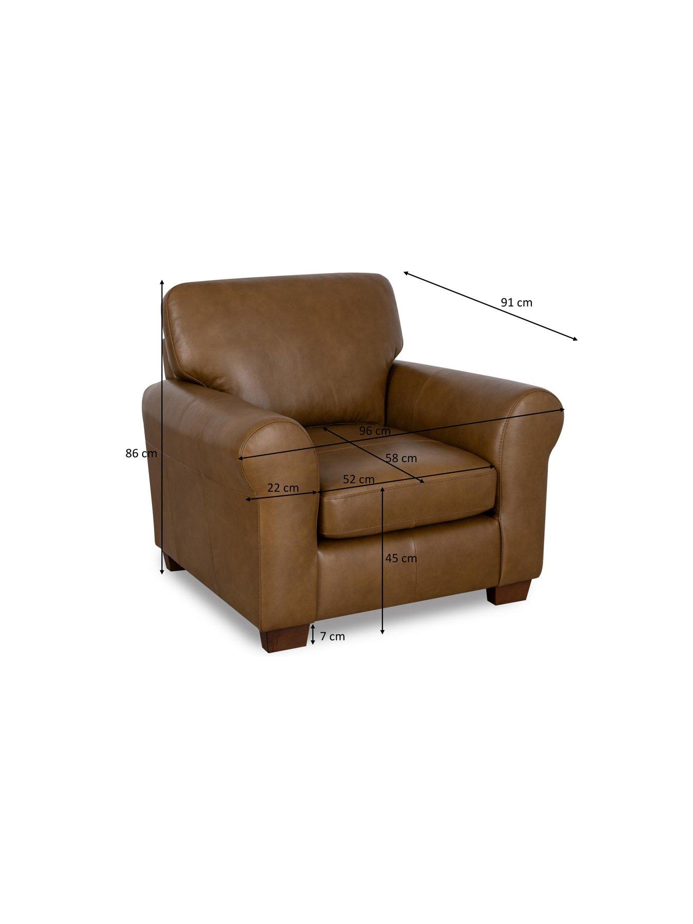 Image 6 of 7 of The Very Collection Bailey Leather Armchair&nbsp;- FSC&reg; Certified