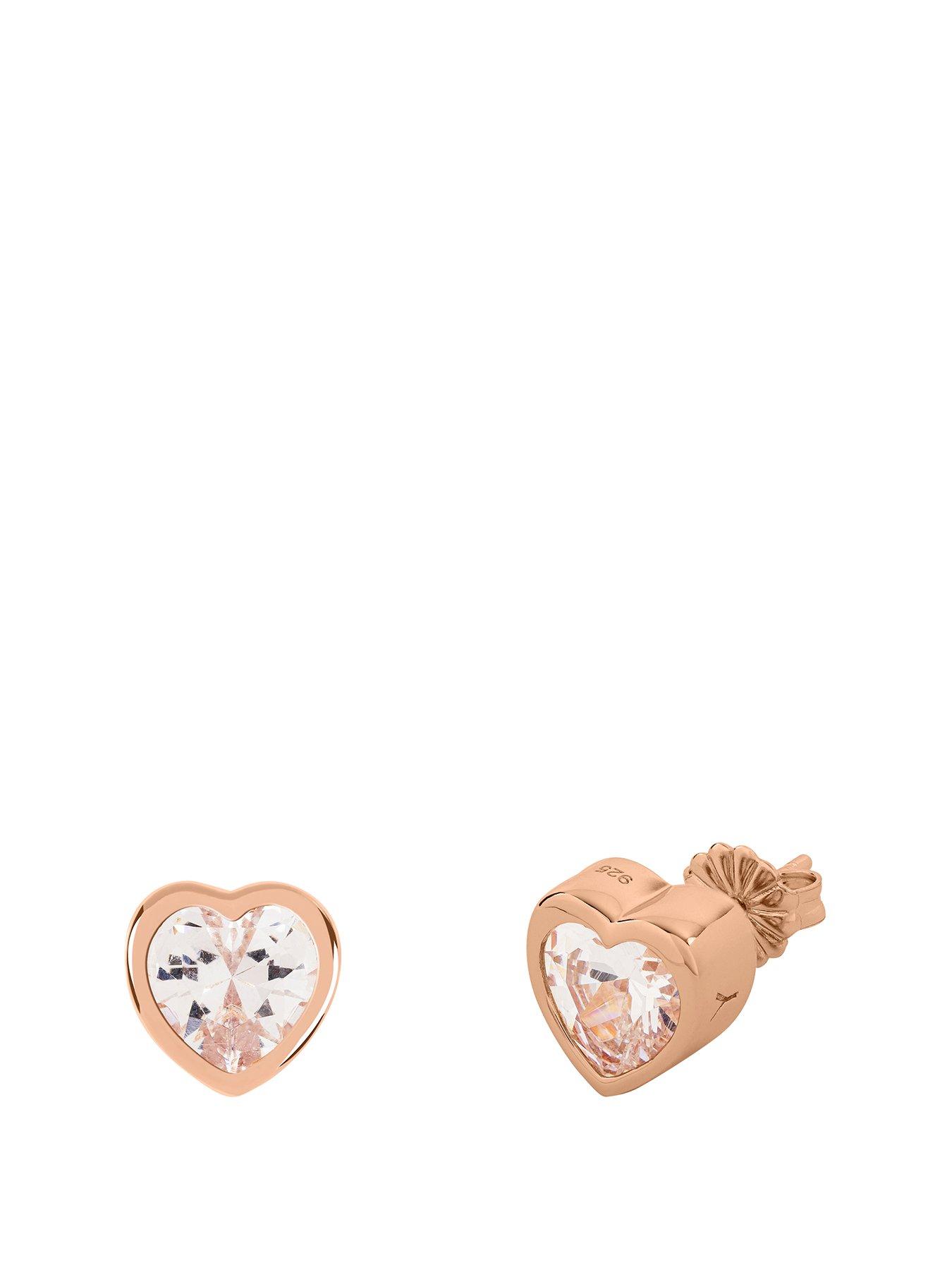 radley-radley-love-radley-ladies-18ct-rose-gold-plated-sterling-silver-clear-stone-heart-stud-earrings