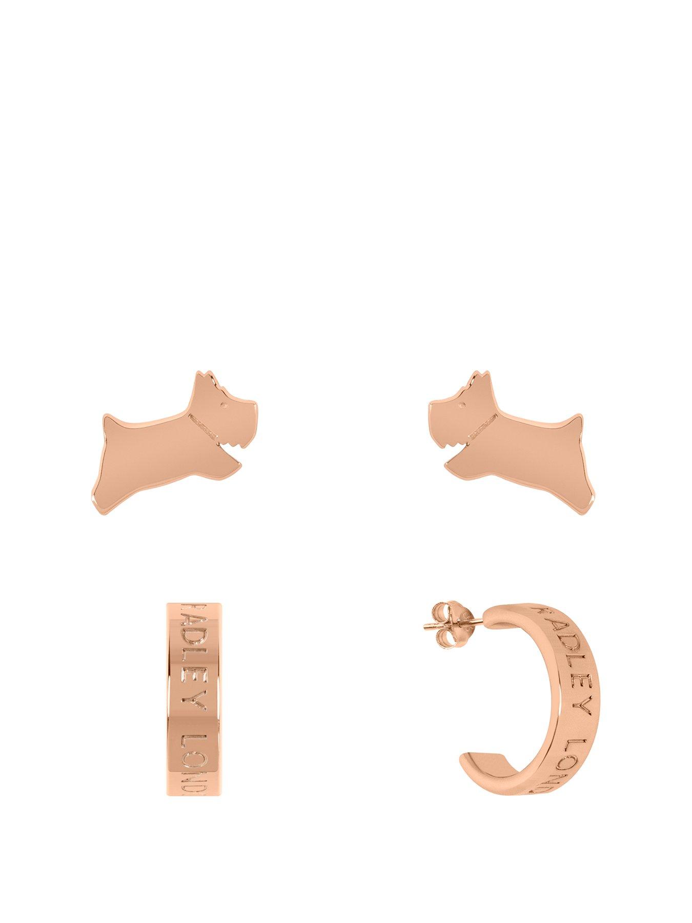 radley-radley-lockwood-island-ladies-18ct-rose-gold-plated-jumping-dog-and-hoop-twin-pack-earrings